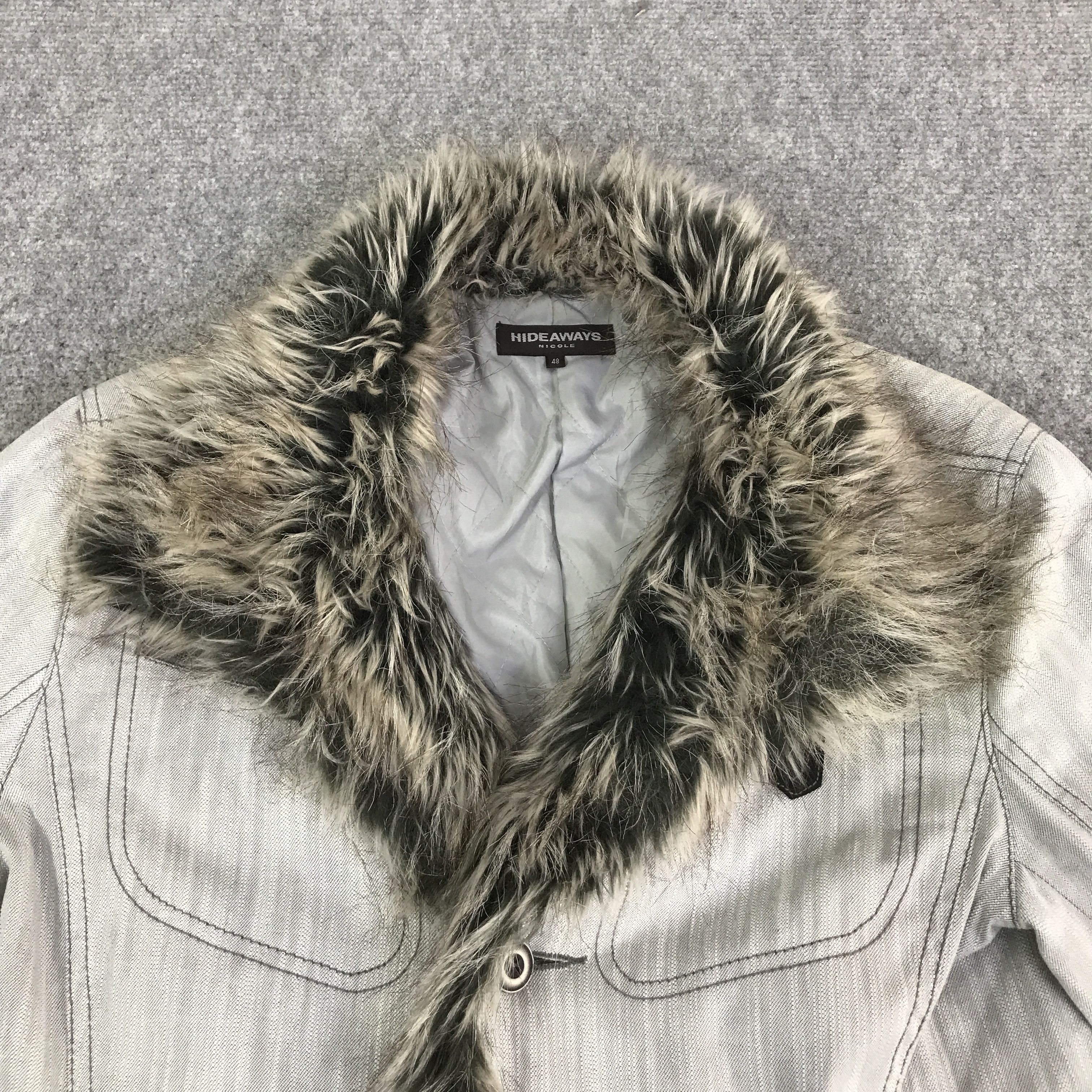 Japanese Brand hideaways Japanese Brand punk Fur Collar jacket K115B6 Size US M / EU 48-50 / 2 - 8 Thumbnail