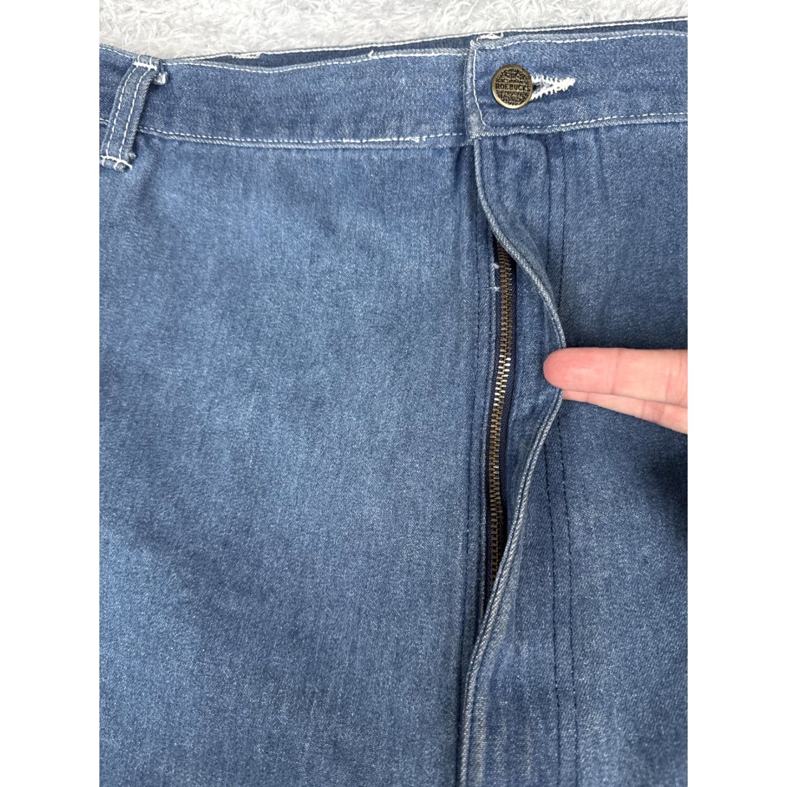 Vintage VINTAGE Roebucks Carpenter Jeans Mens 46x30 Blue Denim Workwear Hammer Loop Regular 5-Pocket Design Jeans Mens Boys Girls Size US 30 / EU 46 - 5 Thumbnail