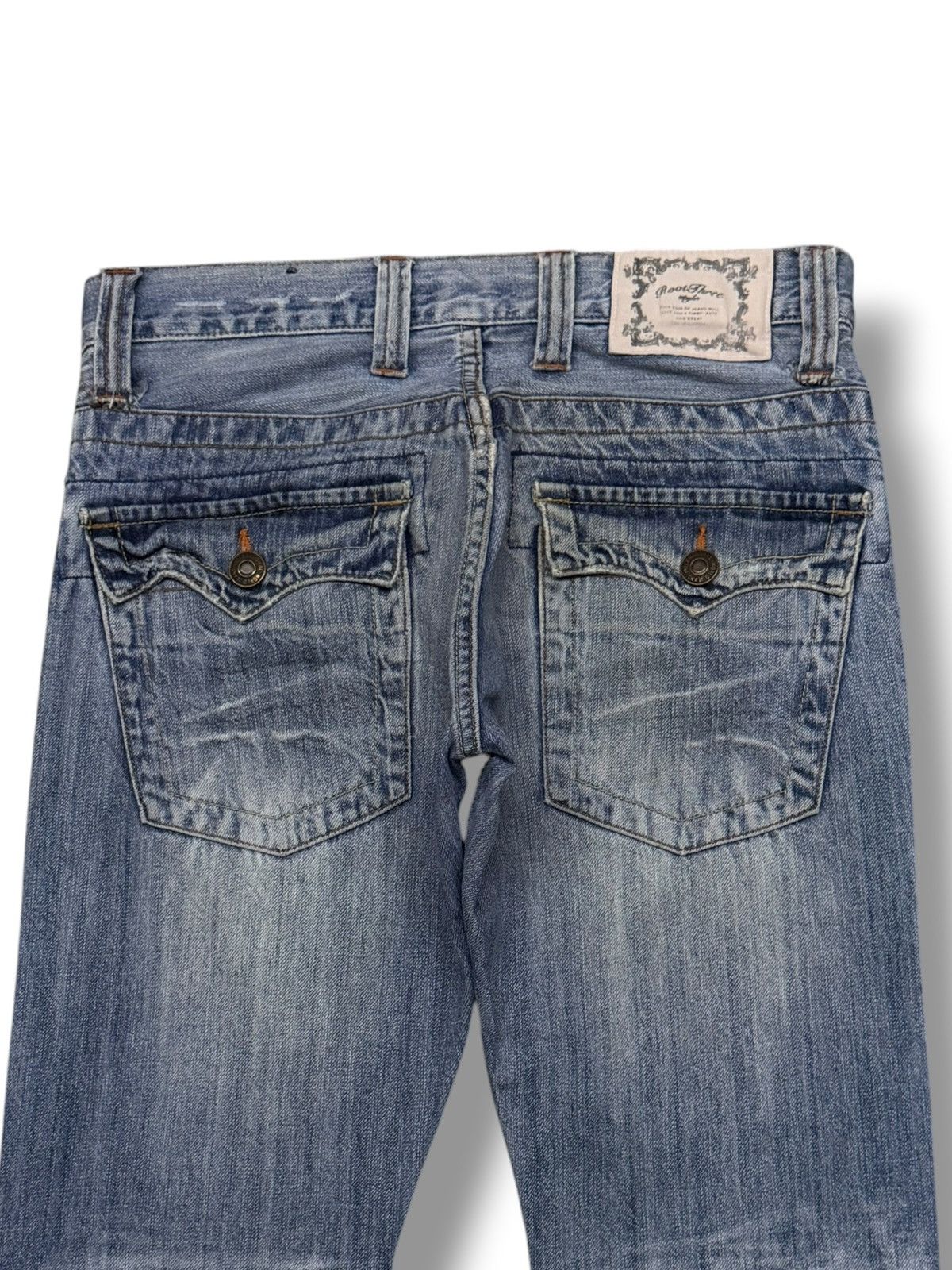 Japanese Brand Vintage Root Three Y2K Japanese-style Distressed Denim | W30 Size 30" / US 8 / IT 44 - 5 Thumbnail