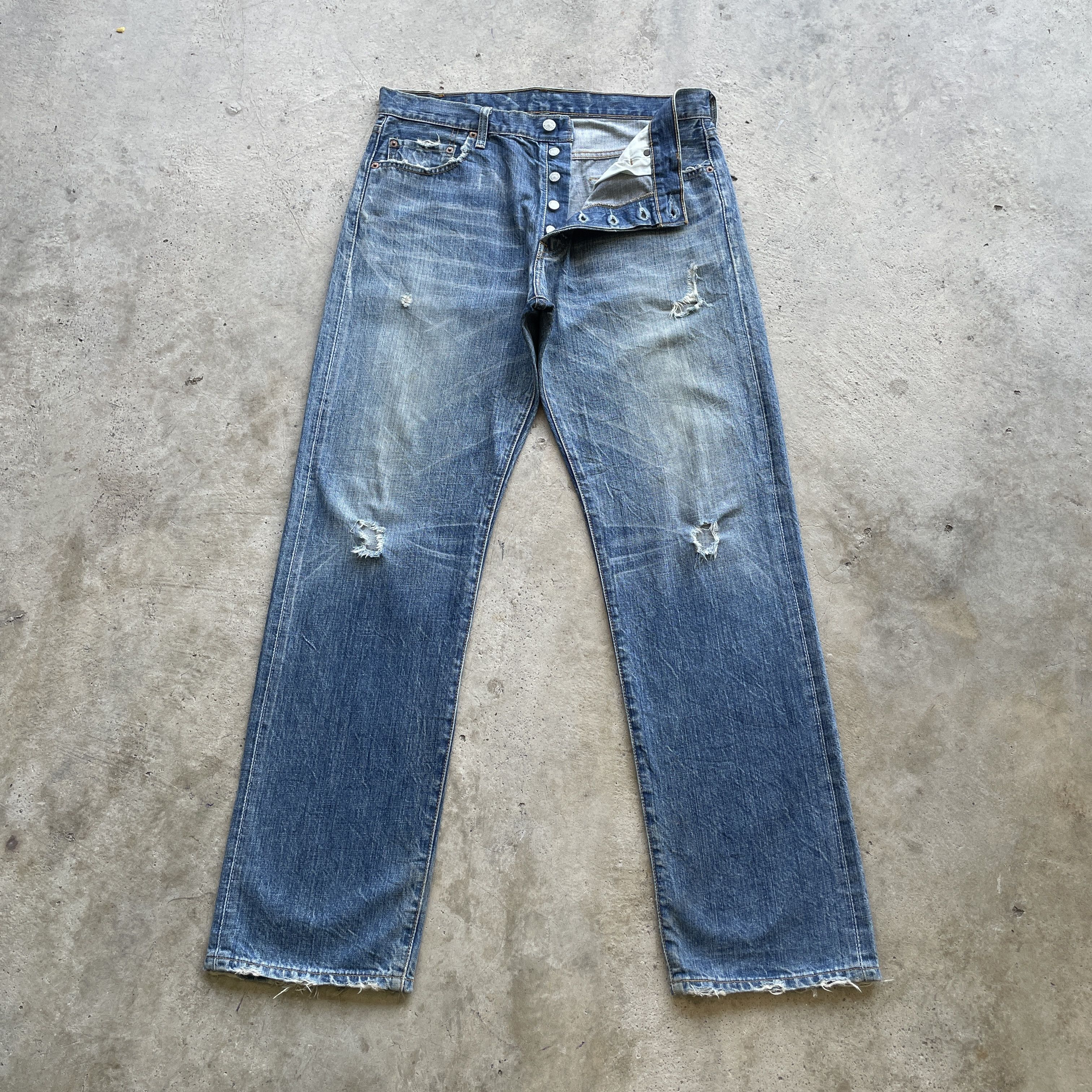 Levi's W34 Vintage Levi’s 501 Faded Jeans Distressed Denim Pants Size US 34 / EU 50 - 2 Thumbnail