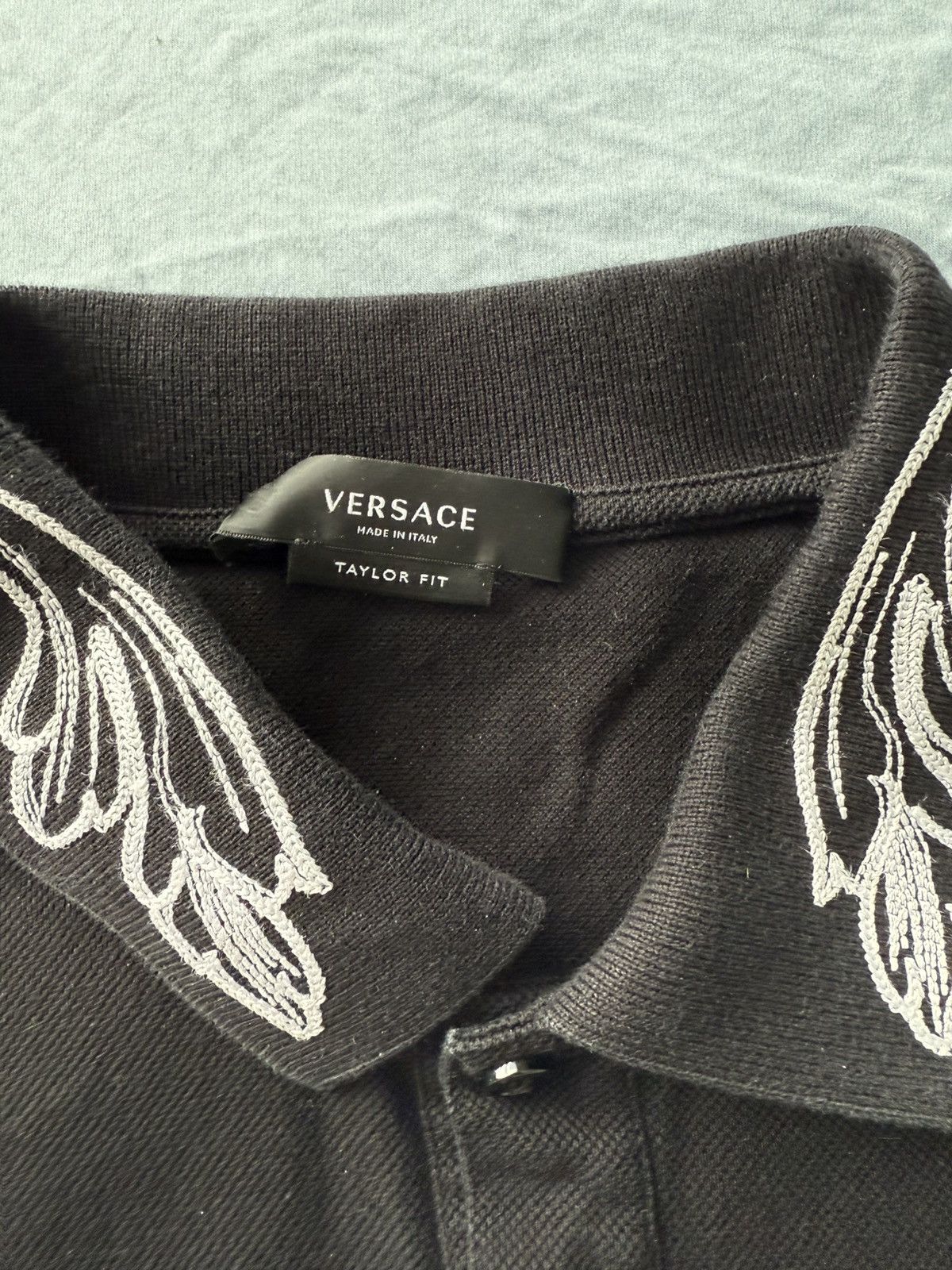 Versace VERSACE COUTURE Polo Shirt Mens Small Black Slim Fit Size US S / EU 44-46 / 1 - 3 Thumbnail