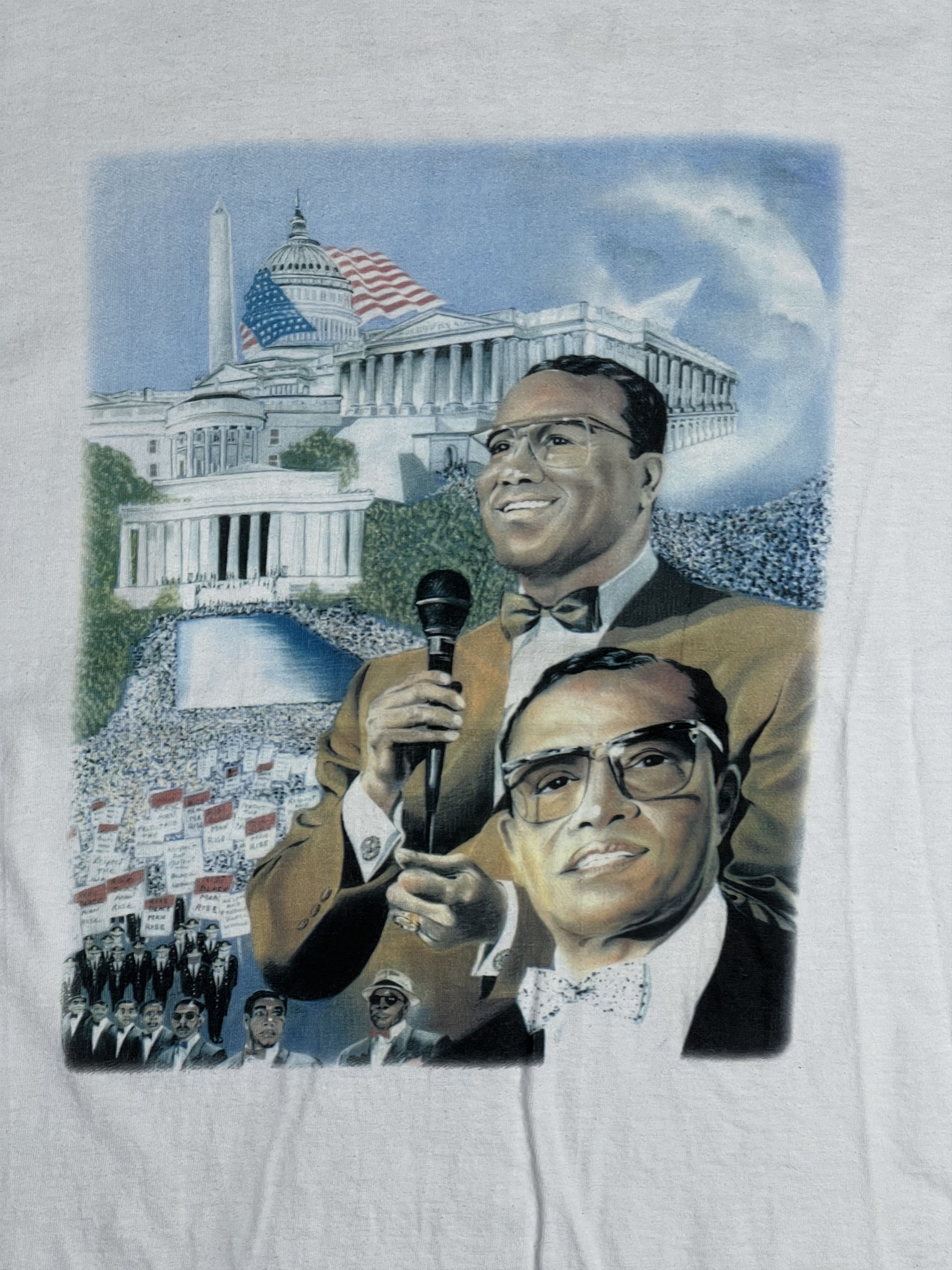 Rap Tees Vintage 90s Million Man March Art Tee (XL) GTMD855 Size US XL / EU 56 / 4 - 2 Thumbnail