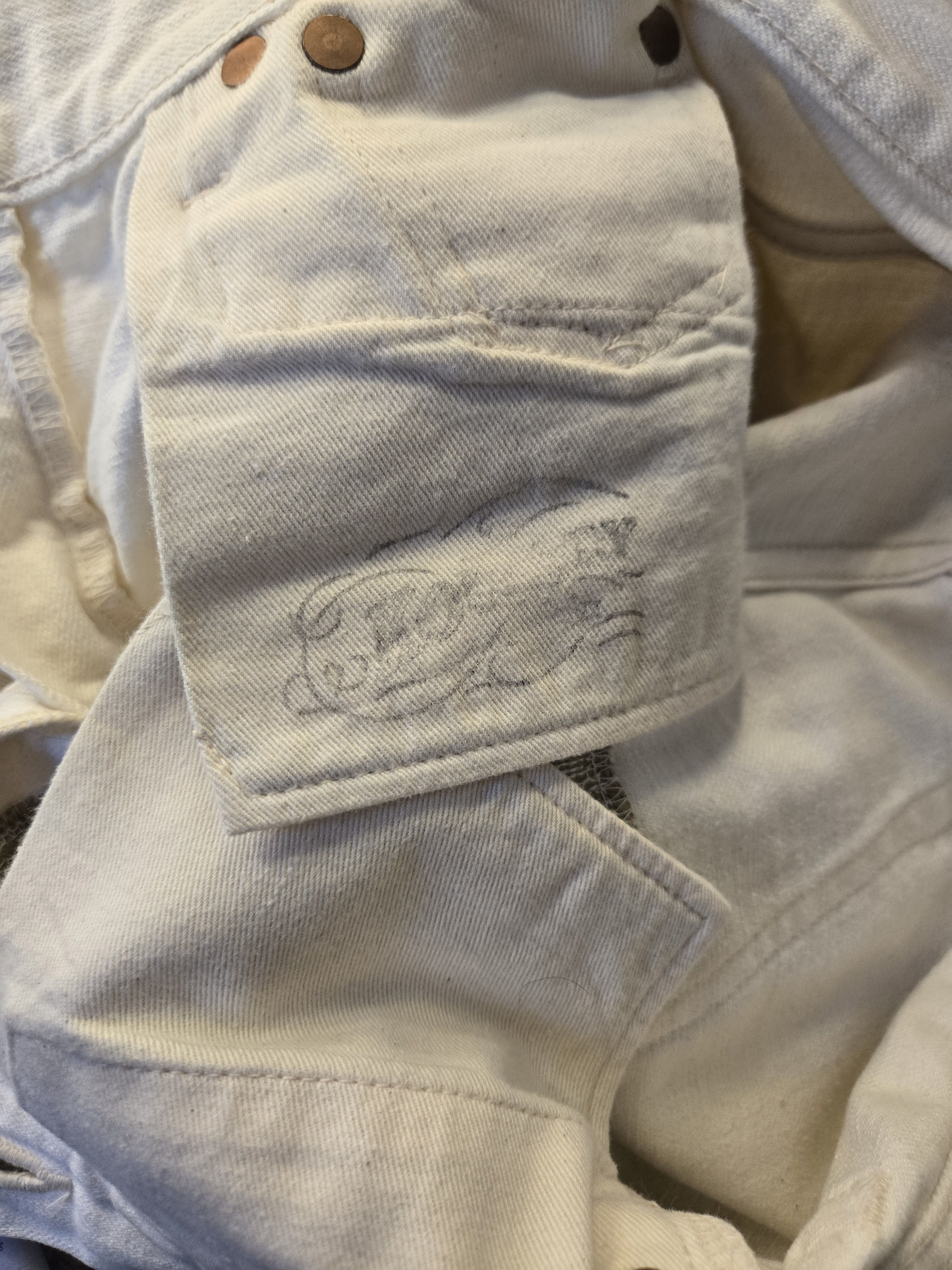Kapital Distressed white kapital denim Size US 31 - 8 Thumbnail