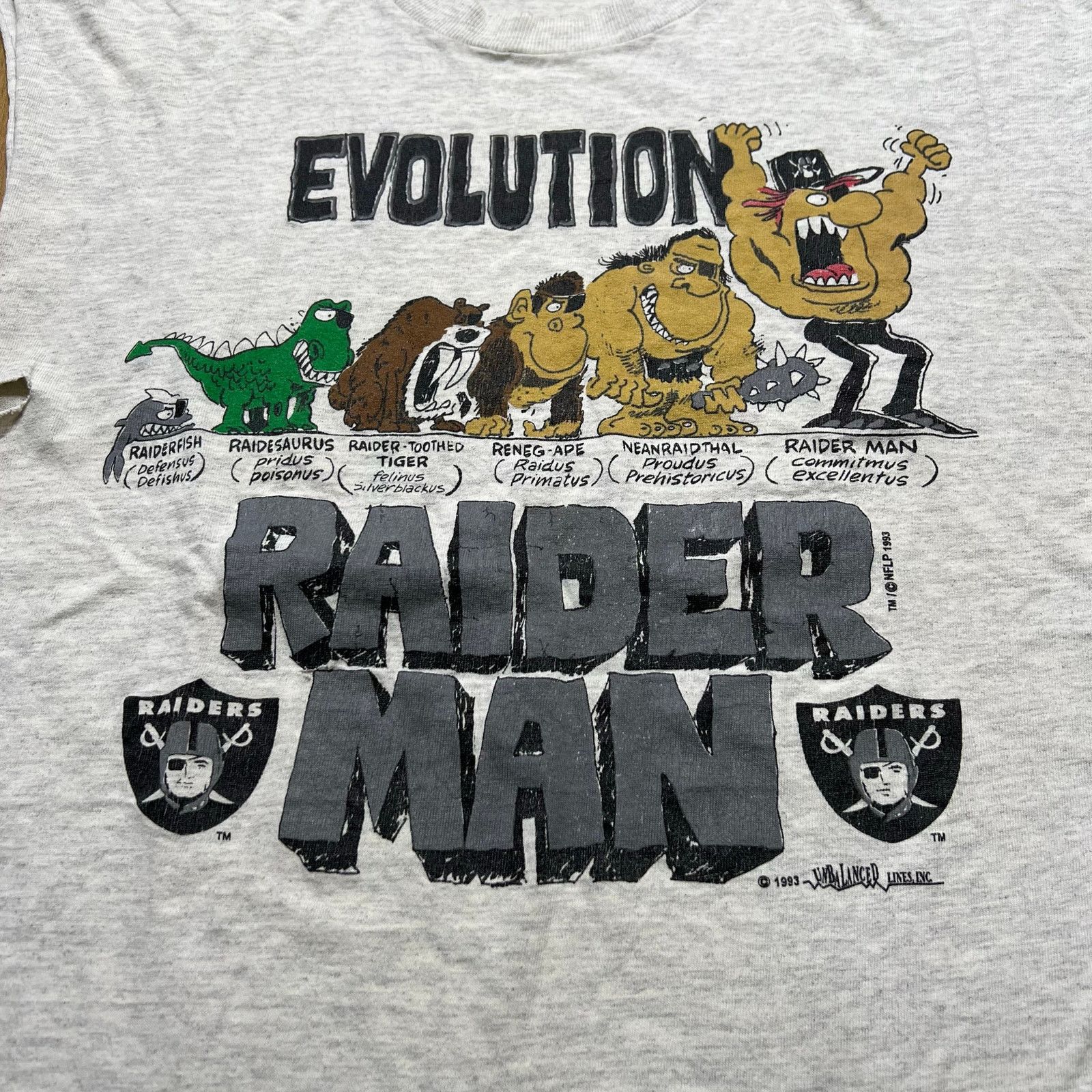 Vintage vintage 1993 Los Angeles Raiders "Raider Man" Evolution Sz M Size US M / EU 48-50 / 2 - 2 Thumbnail
