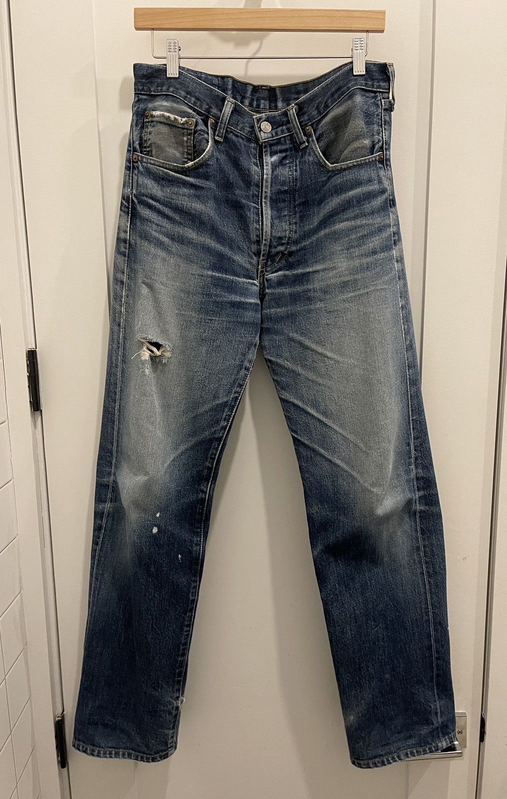 image of Levis Vintage Clothing x Lvc 90's 503Bxx Made In Japan Big E Selvedge Denim in Indigo (Size 32)