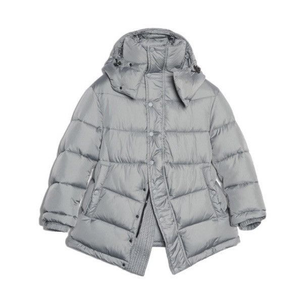 Balenciaga 2019 Swing Puffer Jacket Gray Size XXS / US 00 / IT 34 - 1 Thumbnail
