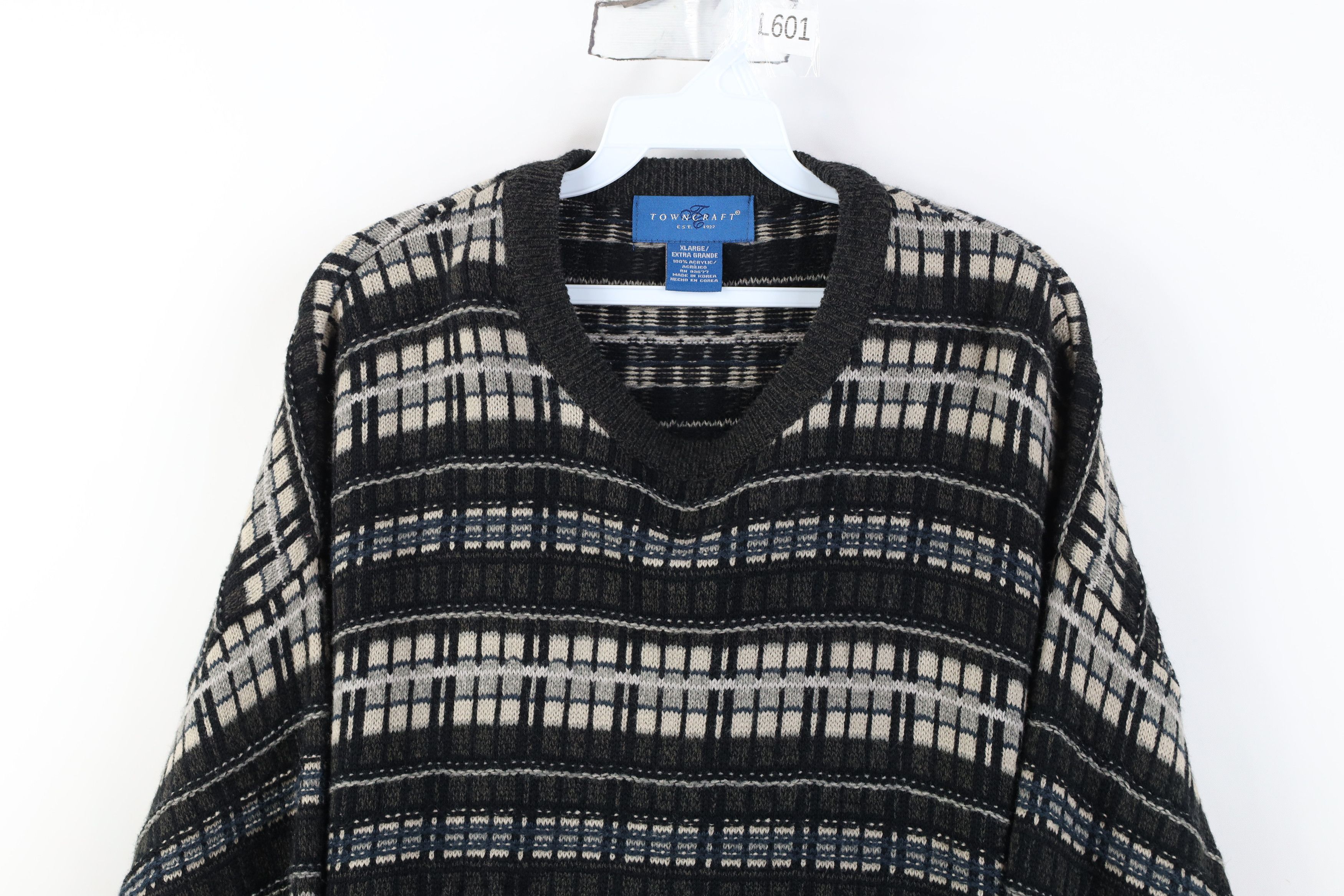 Vintage Vintage 90s Streetwear Knit Crewneck Sweater Earth Tone Size US XL / EU 56 / 4 - 2 Thumbnail