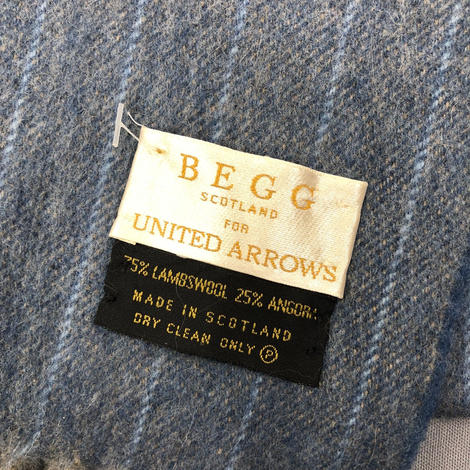 Japanese Brand Vintage Begg Scarf Muffler Wool Fringe Winter Scarves Size ONE SIZE - 4 Thumbnail