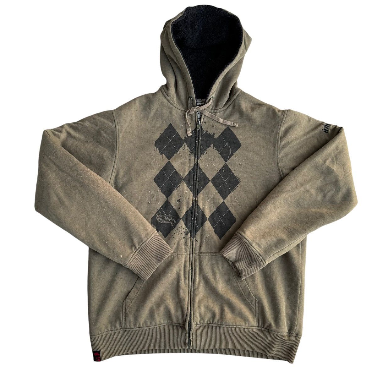 Affliction × Tony Hawk × Vintage TONY HAWK SHERPA Lined Y2K Fleece Hoodie MMA ELITE OPIUM Size US XXL / EU 58 / 5 - 2 Thumbnail