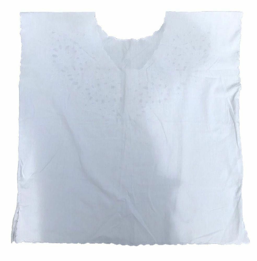 Designer Pre Owned Cut Out White Hand Made Blouse XL Size XL / US 12-14 / IT 48-50 - 2 Thumbnail