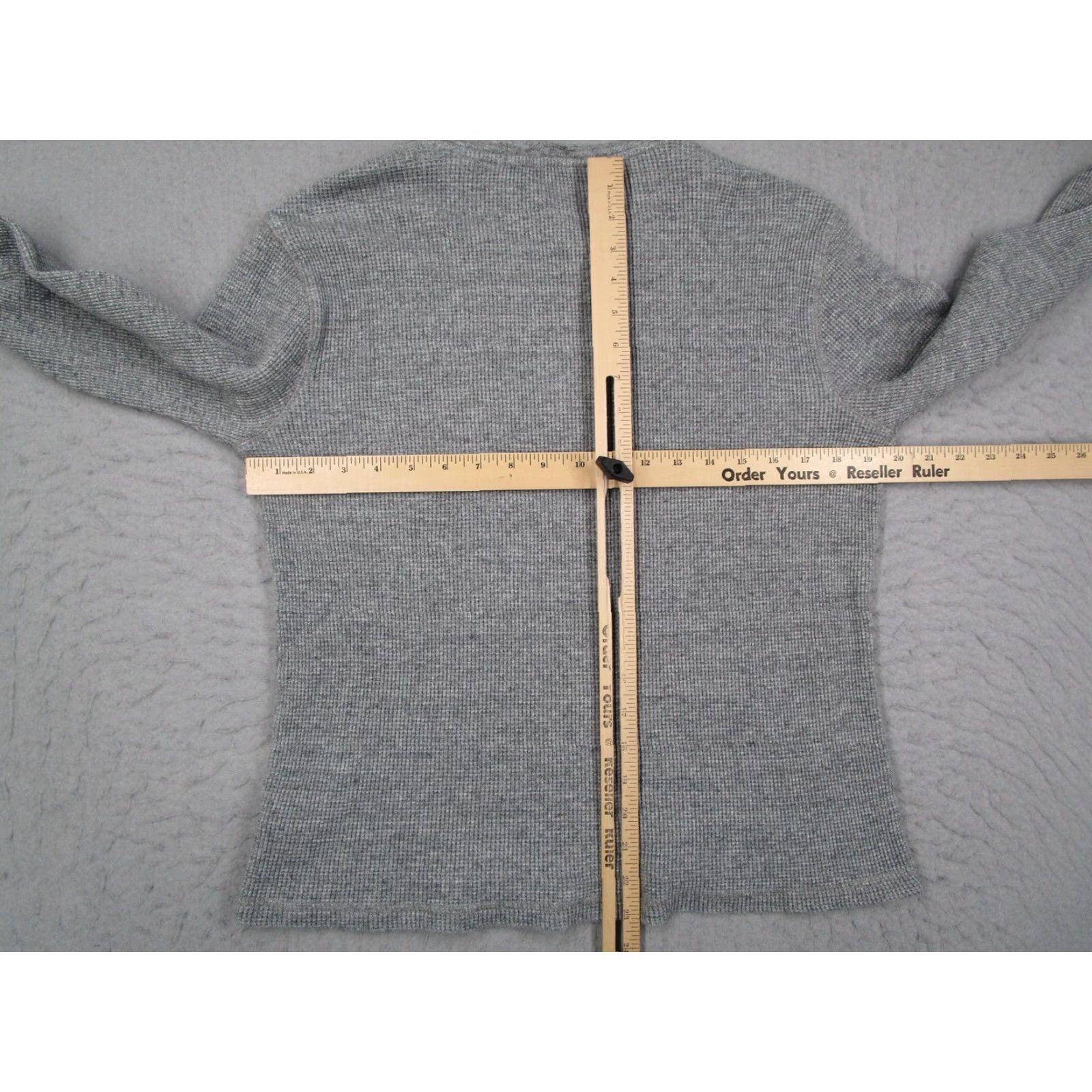 Polo Ralph Lauren Polo Ralph Lauren Sweater Womens Large Gray Waffle Knit Thermal Cotton Logo Size L / US 10 / IT 46 - 6 Thumbnail