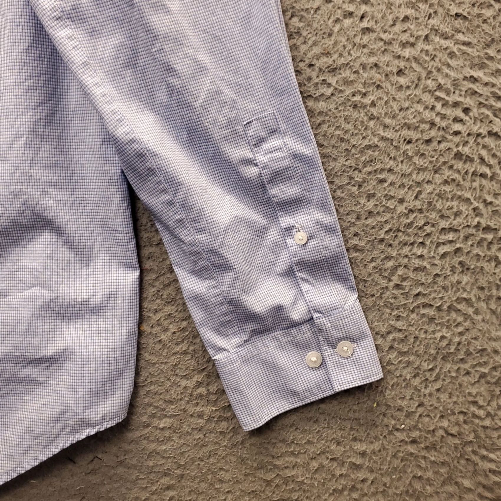 Calvin Klein Calvin Klein Dress Shirt Mens M Multi Gingham Non-Iron Cool Tech Button Up Size 40R - 7 Thumbnail