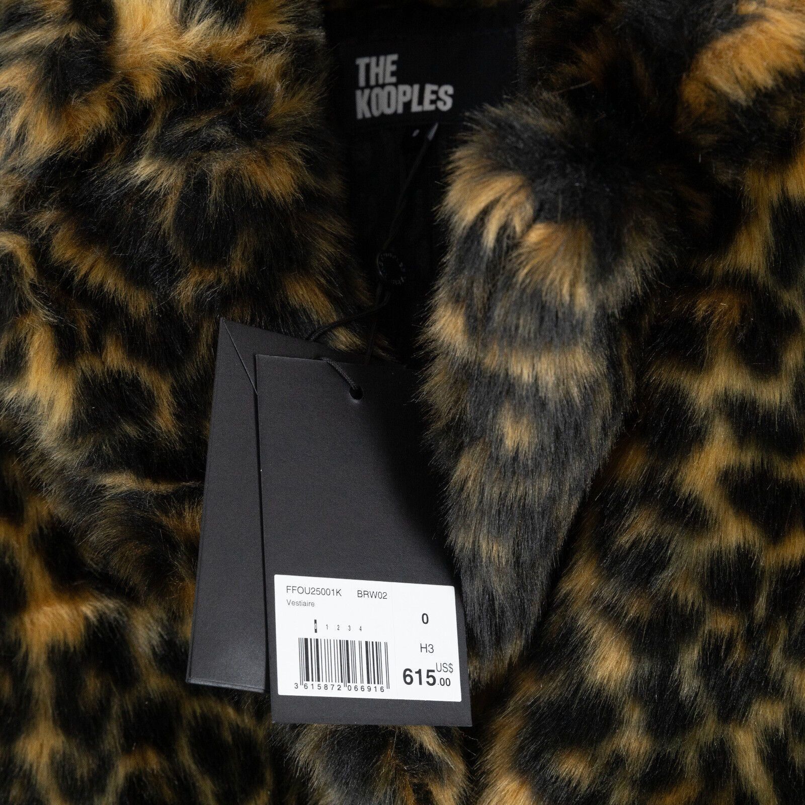 The Kooples Leopard Print Faux Fur Coat Leopard Size 0/XS