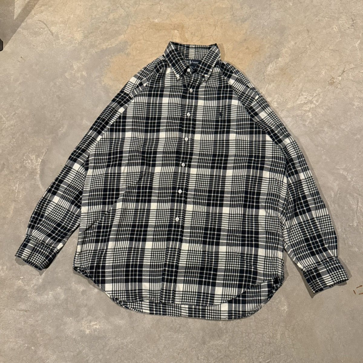 Polo Ralph Lauren 1990s Polo Ralph Lauren Faded Plaid Flannel Shirt ERD Grunge Size US L / EU 52-54 / 3 - 2 Thumbnail