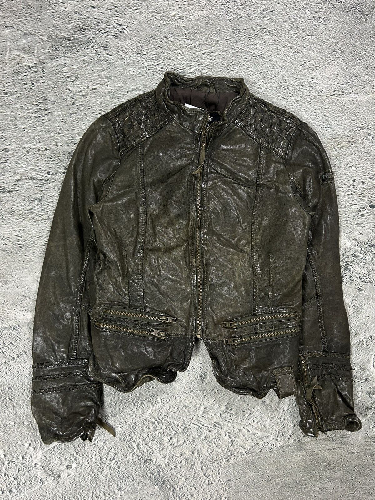 tigha Tigha leather jacket brown vintage avant garde Size S / US 4 / IT 40 - 1 Thumbnail