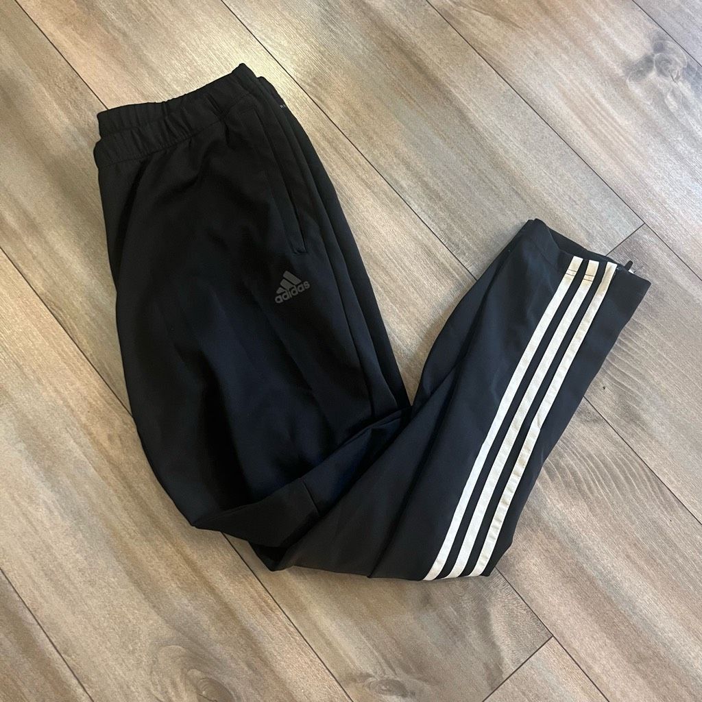 Adidas Adidas Black Athletic Workout Joggers Men Large Bin I-18 Size US 36 / EU 52 - 1 Thumbnail