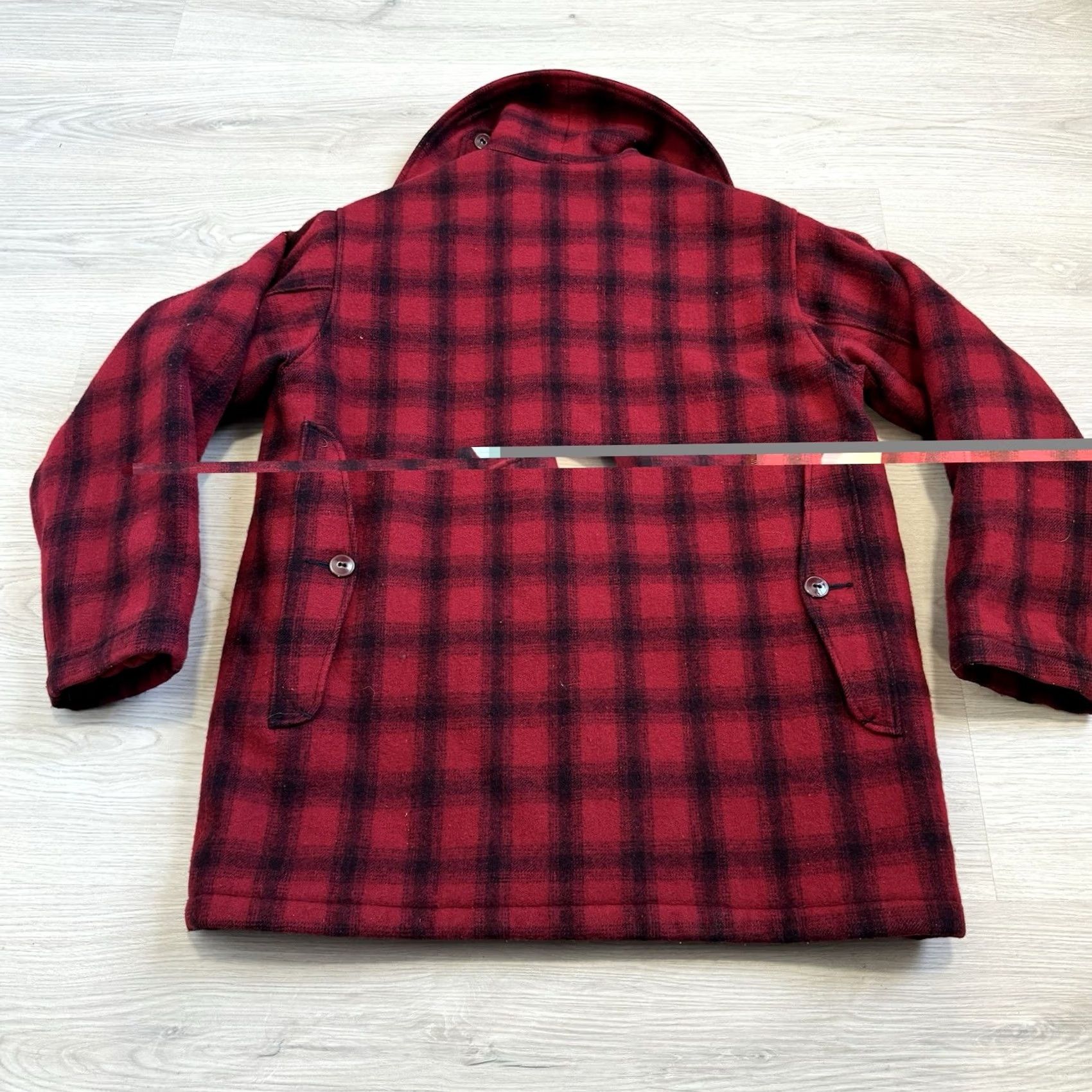 Vintage VINTAGE Woolrich Mackinaw Coat Jacket Hunting Wool 40 Men Plaid Woolen Mills Lined Pockets Size US XXS / EU 40 - 5 Thumbnail