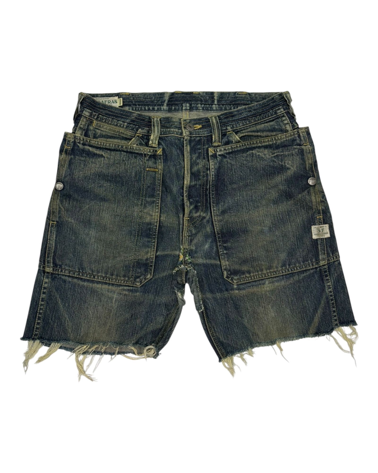 Sassafras Vintage Sassafras Gardener Destroy Jeans Short Size US 32 / EU 48 - 1 Thumbnail