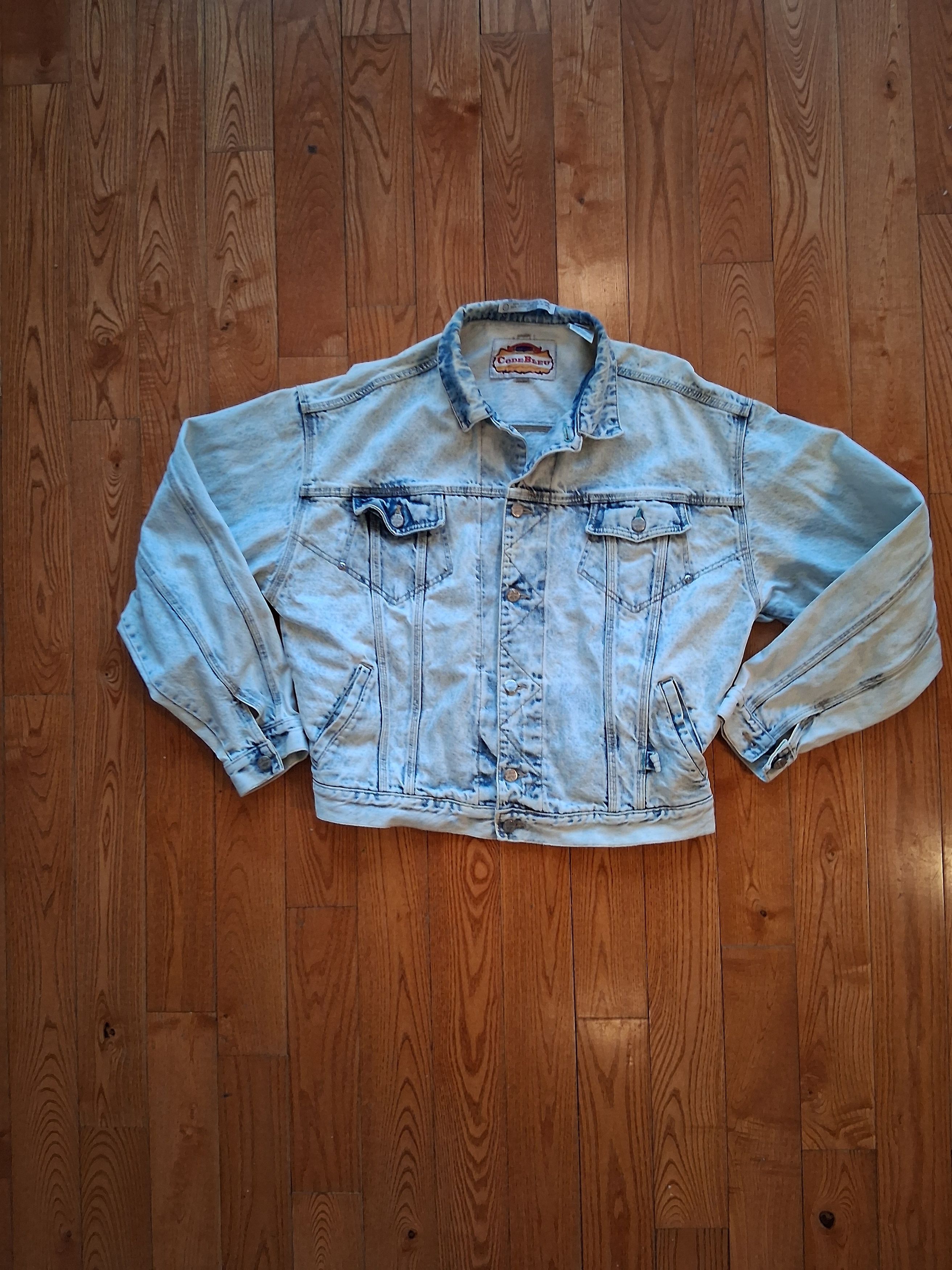 Other Vintage Japanese Denim Code Bleu Denim Trucker Jasket 1980's Size US L / EU 52-54 / 3 - 2 Thumbnail