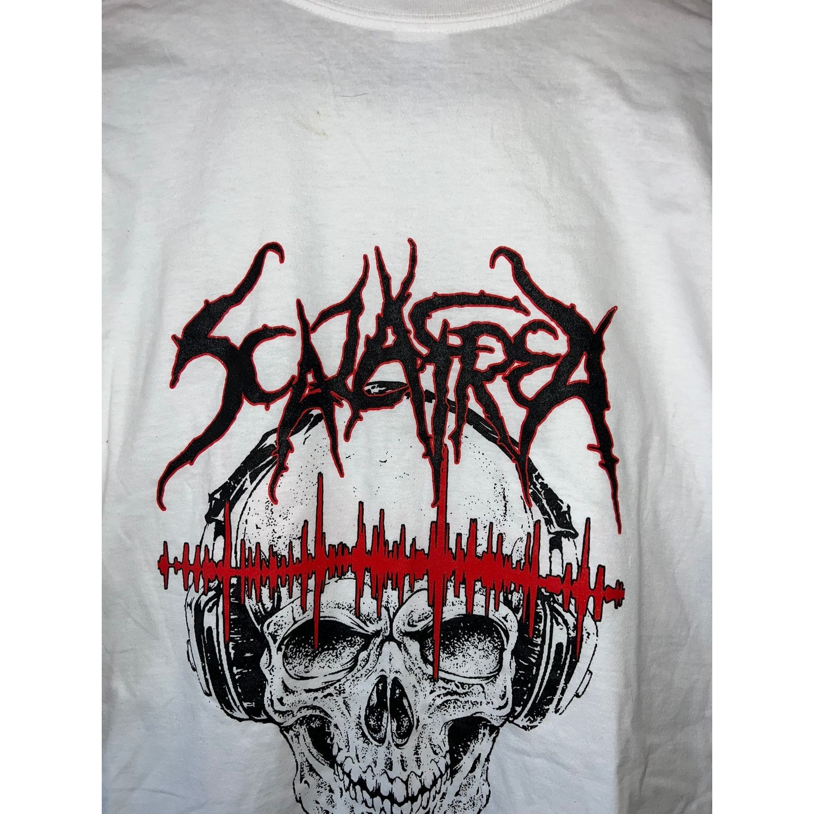 Gildan Audiobituary Shirt By Scalafrea Skull Music Metal Tee Tour L Size US L / EU 52-54 / 3 - 6 Thumbnail