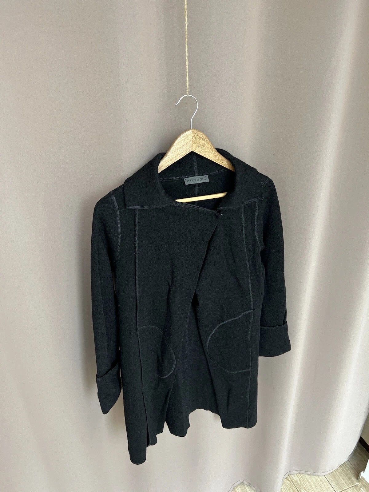 Annette Gortz Annette Gortz Black Mantle Open Cardigan Womens M/L Size M / US 6-8 / IT 42-44 - 5 Thumbnail