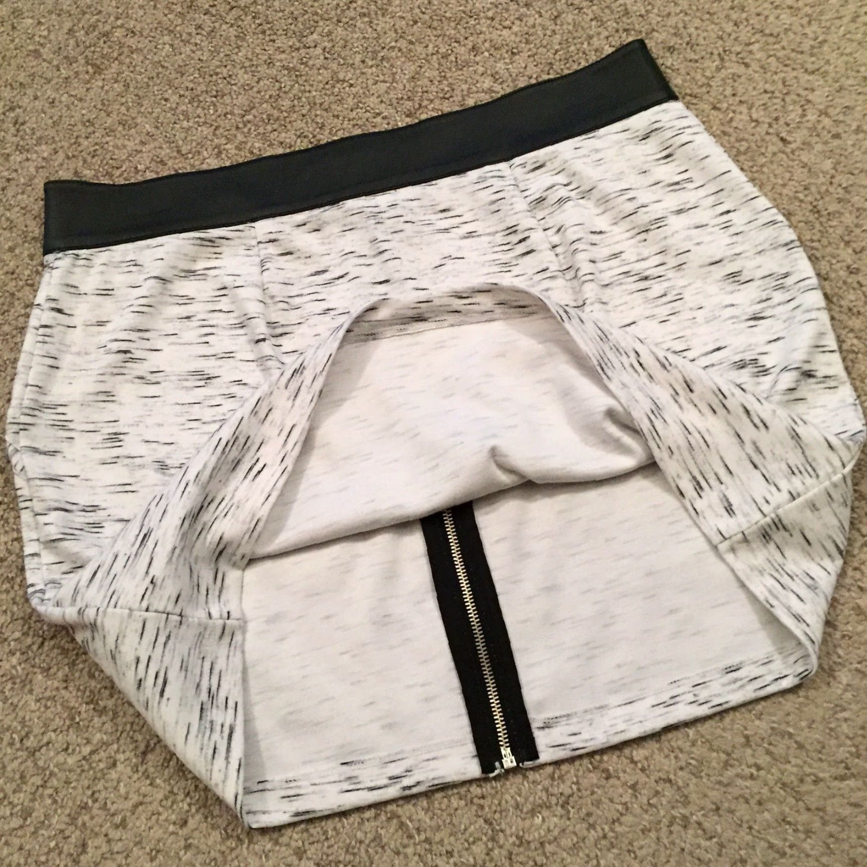 Vintage Rock & Republic Skirt L Women Short Pencil Gray Unlined Zipper Polyester Spandex Vintage: No Regular Size 36" / US 14 / IT 50 - 7 Thumbnail
