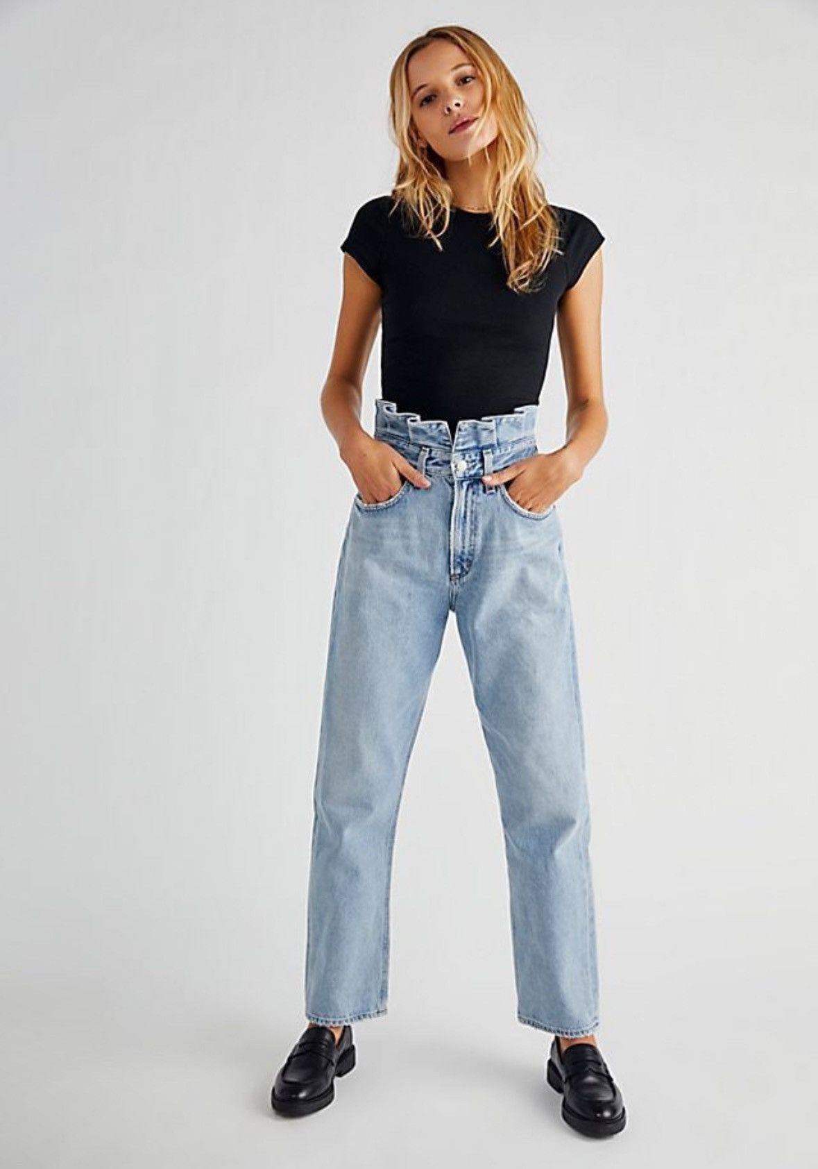 Agolde Agolde Lettuce Waistband Jeans Size 25" / US 0 / IT 36 - 2 Thumbnail