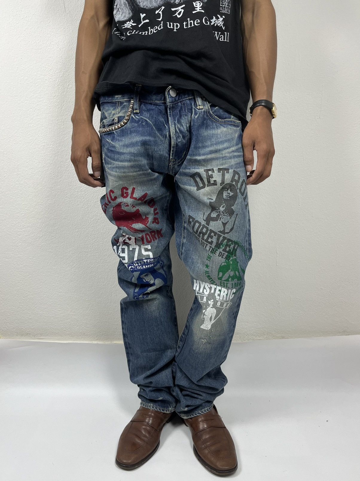 Designer × Hysteric Glamour × Japanese Brand RARE Hysteric Glamour Detroit Selvedge Denim Size US 32 / EU 48 - 1 Thumbnail