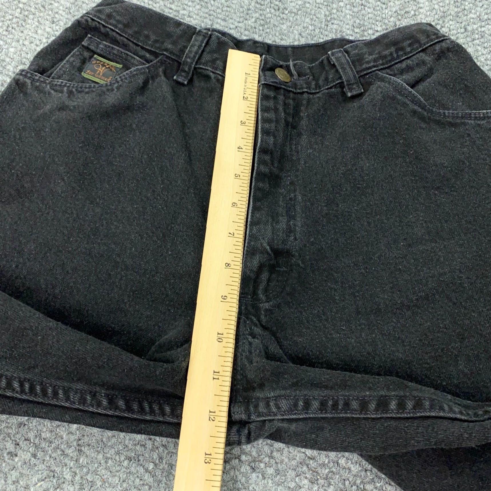 Wrangler VINTAGE Wrangler Womens Jeans 30" Inseam High-Rise Tapered Leg 12 Black Denim 90s Y2K Size 28" / US 6 / IT 42 - 7 Thumbnail