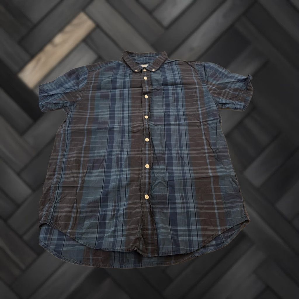 Outerknown Outerknown Shirt Mens M Blue Plaid Organic Cotton Button Front Casual Size US M / EU 48-50 / 2 - 1 Thumbnail