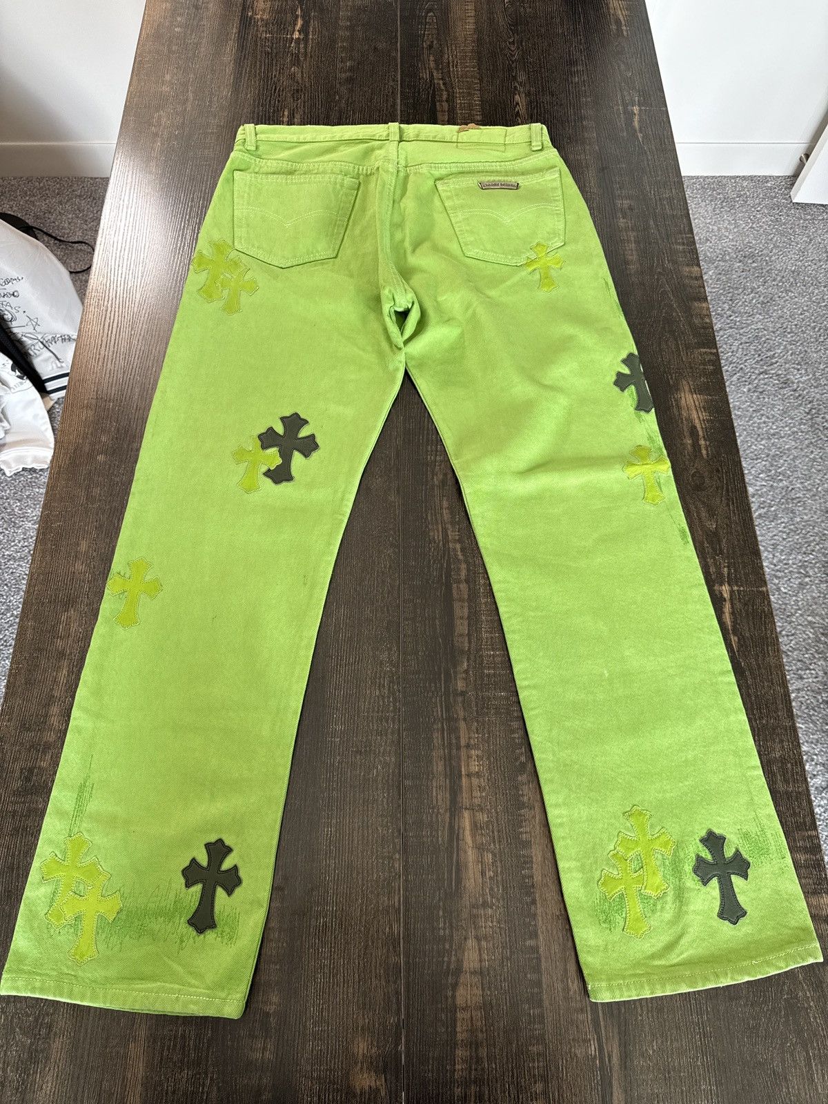 Chrome Hearts Chrome Hearts Slime Green Jeans Size US 34 / EU 50 - 2 Thumbnail