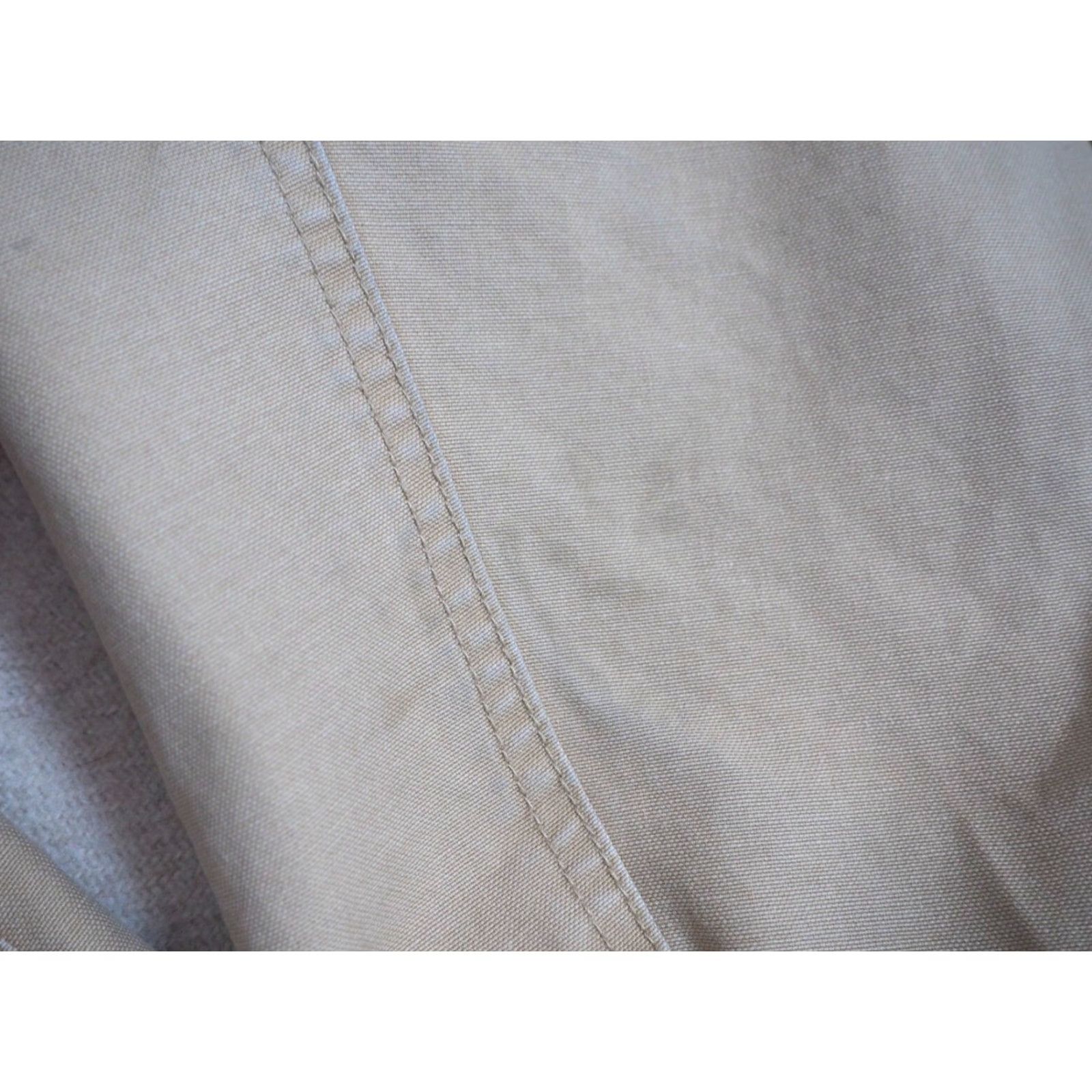 Vintage VINTAGE LL Bean Jacket Chore Canvas Beige Tan 90s Mens XLT Button Collar Pockets Mid-Length - 26" Pit to Pit, 35" Length Size US XL / EU 56 / 4 - 7 Thumbnail