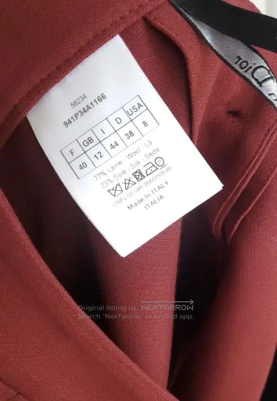 Dior Dior Women’s Wine Red Wool Shorts . Size 26" / US 2 / IT 38 - 6 Thumbnail