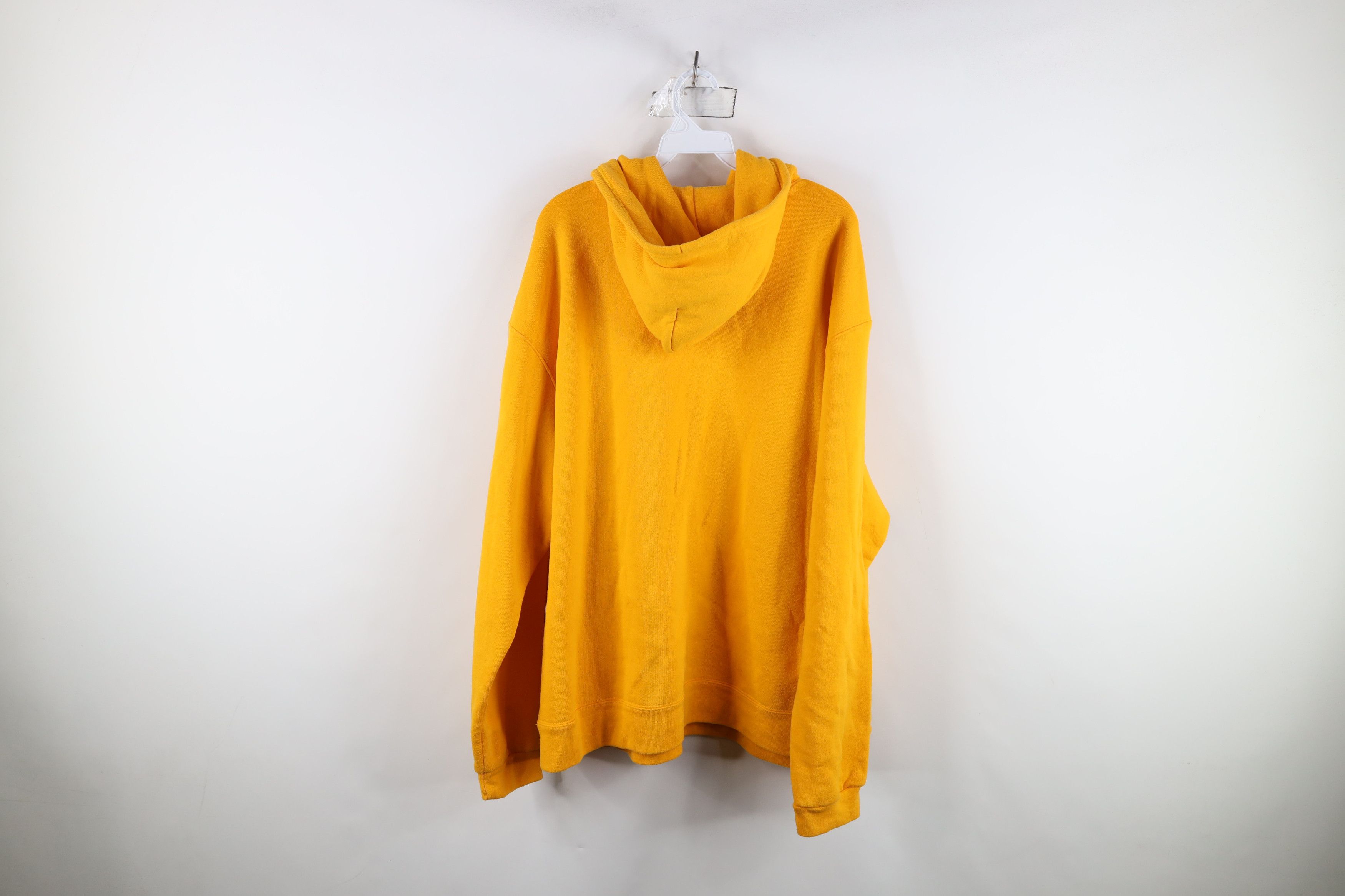 Vintage Vintage 90s Streetwear Faded Blank Hoodie Sweatshirt Yellow Size US XXL / EU 58 / 5 - 11 Thumbnail