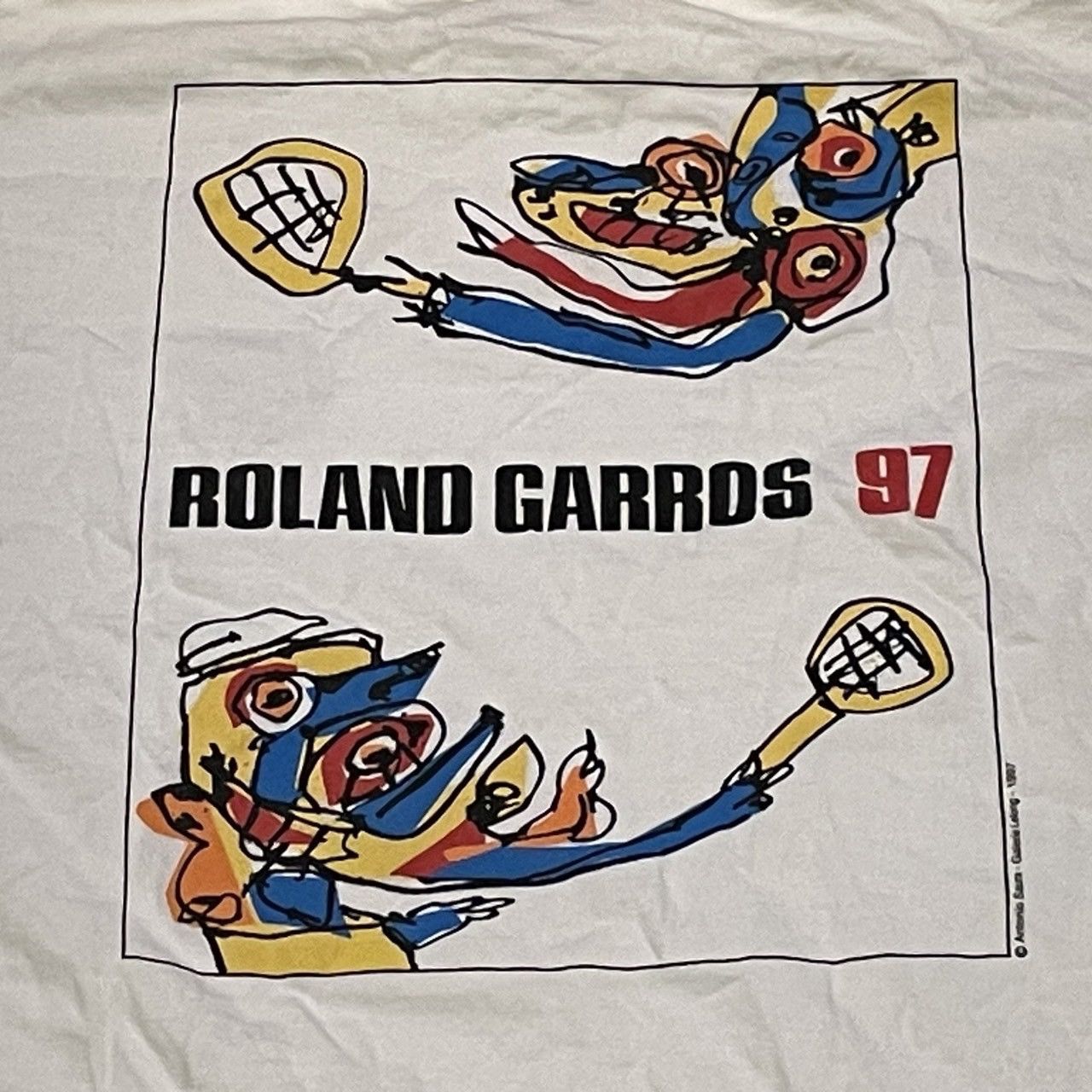 Vintage Rare Vintage 1997 Roland Garros Tennis Tee Grand Slam Size US XL / EU 56 / 4 - 5 Thumbnail