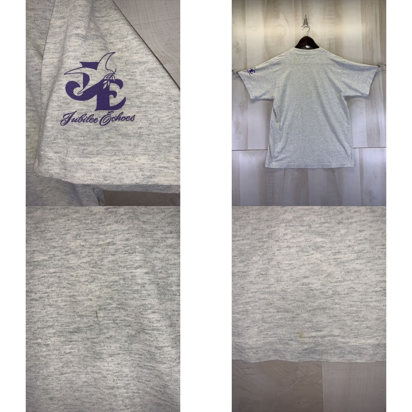 Vintage VINTAGE Screen Stars Graphic Tee Unisex Gray M 1990s God Is Awesome Short Sleeve Cotton Blend Shirt Size US M / EU 48-50 / 2 - 8 Thumbnail