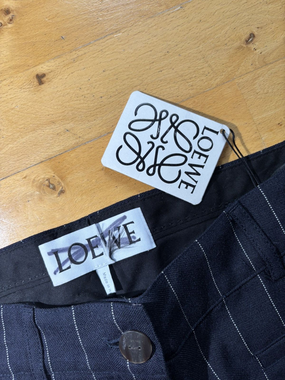 Loewe Loewe Navy blue wool tailored trousers 36 Size 26" / US 2 / IT 38 - 3 Thumbnail