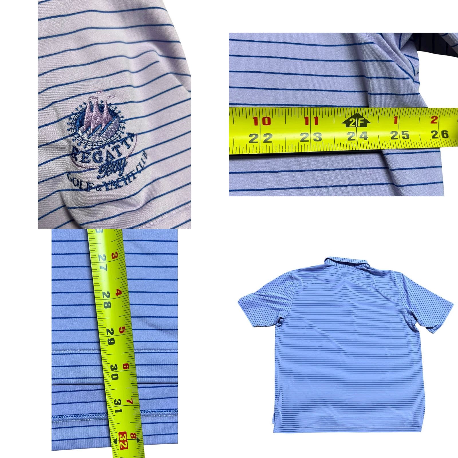 Peter Millar Peter Millar Polo Shirt Lot Of 2 Men 2XL Striped Teal & Purple Short Sleeve Polo Shirt Purple Blue Striped Golf Men 2XL Size US XXL / EU 58 / 5 - 10 Thumbnail