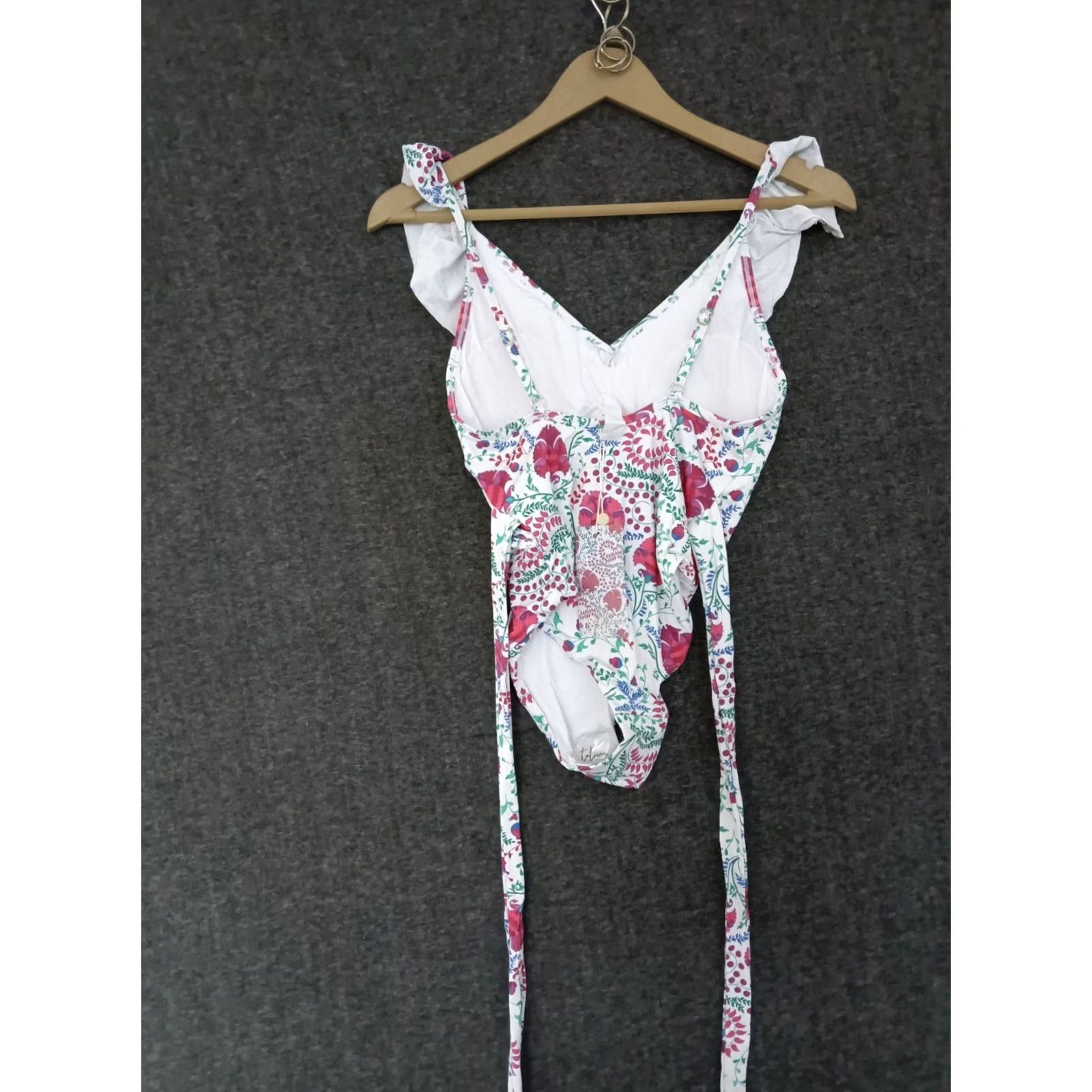 Vintage Toluca Renaissance One Piece Bathing Suit Women S Floral NyLon Spandex Wide Strap Beach Retro Size S / US 4 / IT 40 - 4 Thumbnail