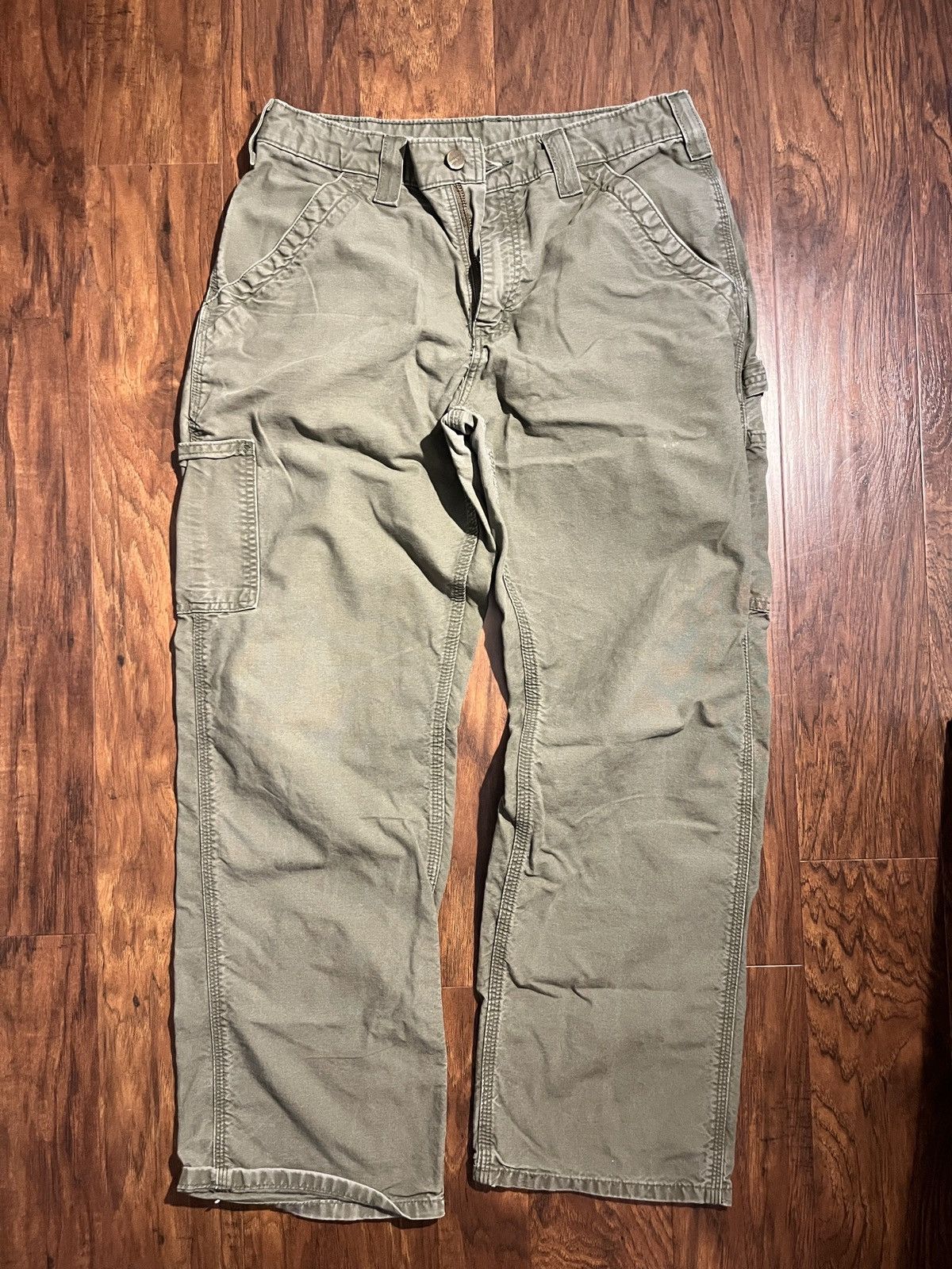 Carhartt Carhartt B151 Olive Work Pants 👖🫒 – W31 L30 Size US 31 - 1 Thumbnail