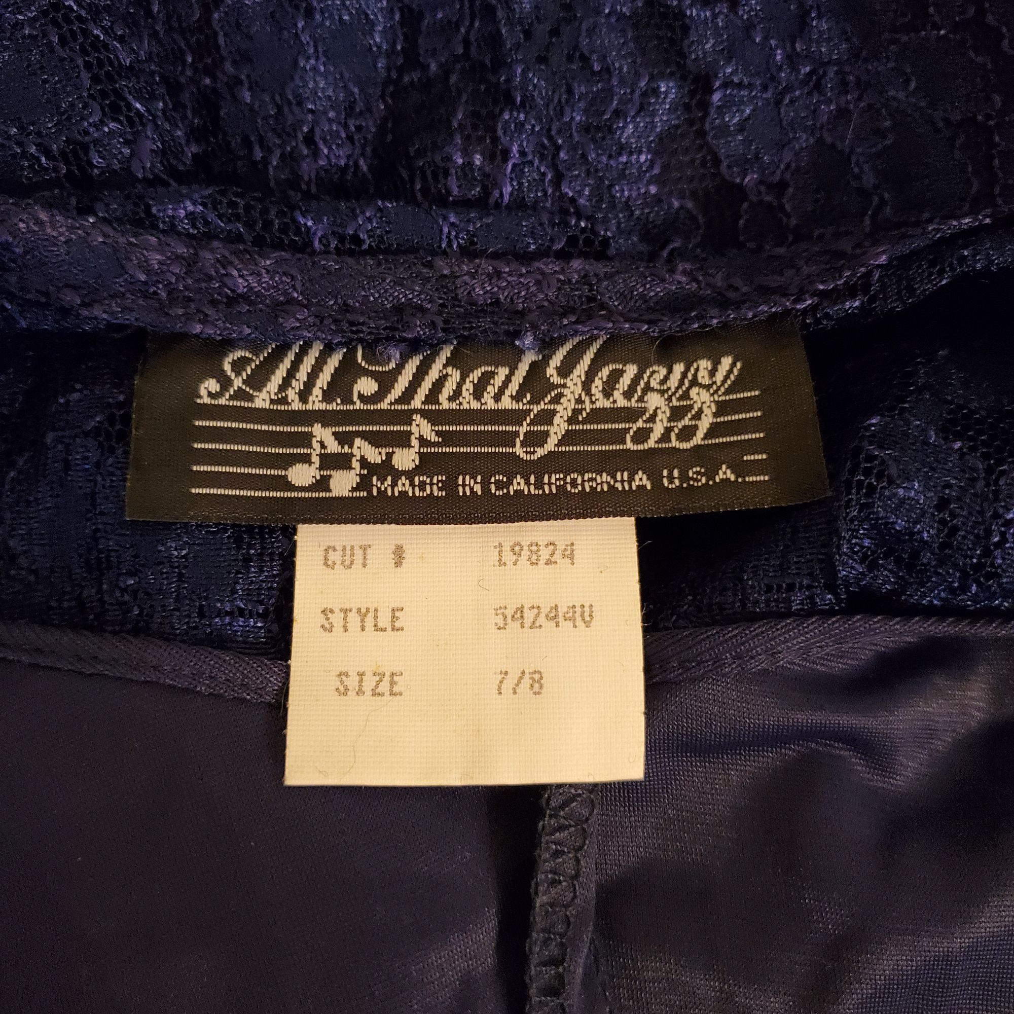 Other All that Jazz 7 8 Blue Lace Vintage Dress V Neck Formal Cosp Size M / US 6-8 / IT 42-44 - 3 Thumbnail