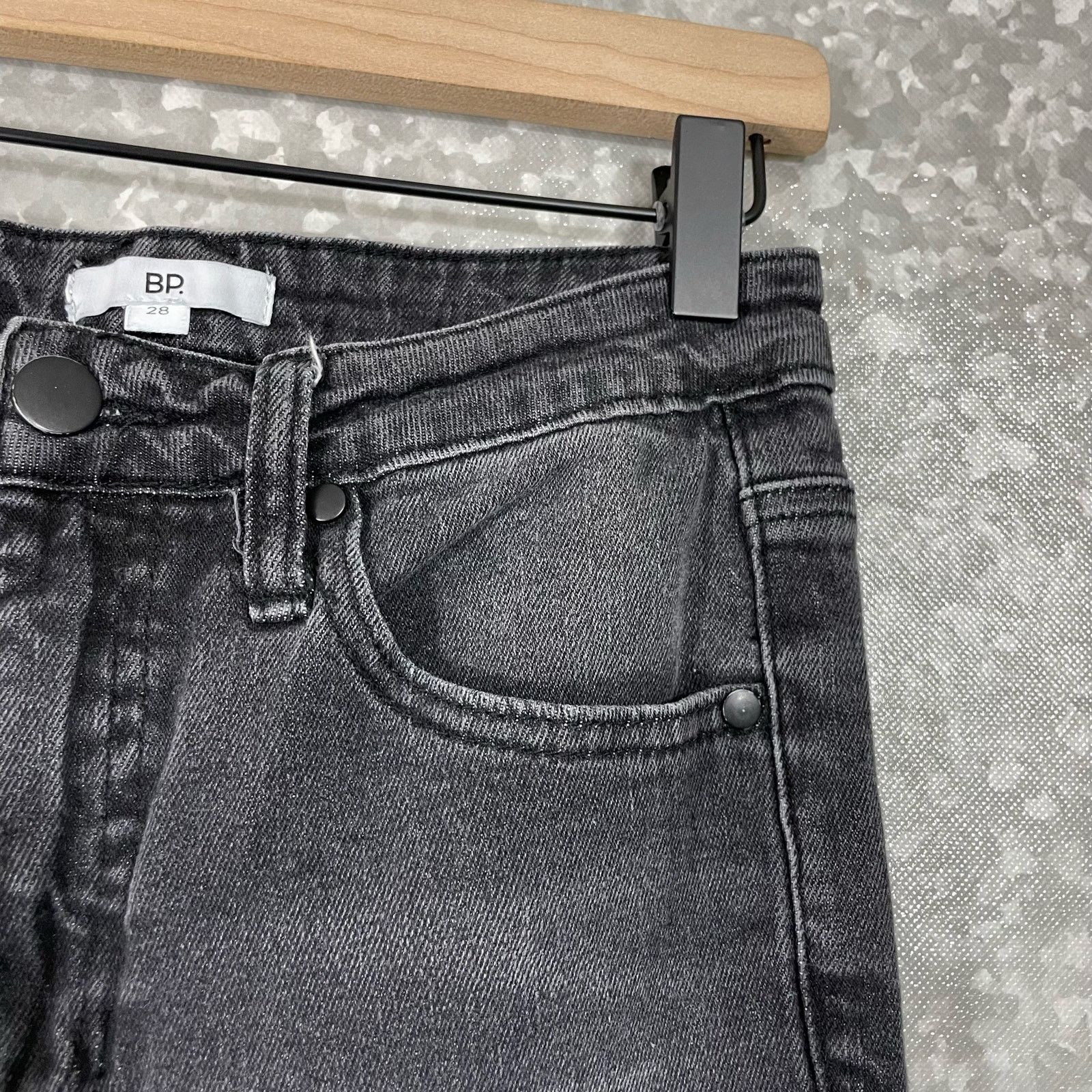 BP. BP Nordstrom Black High Rise Straight Leg Crop Jeans - 28 Size 28" / US 6 / IT 42 - 3 Thumbnail