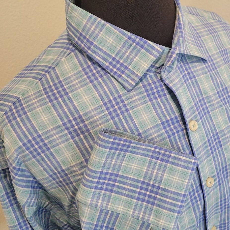 Peter Millar Summer Comfort Plaid Shirt L Preppy Coastal