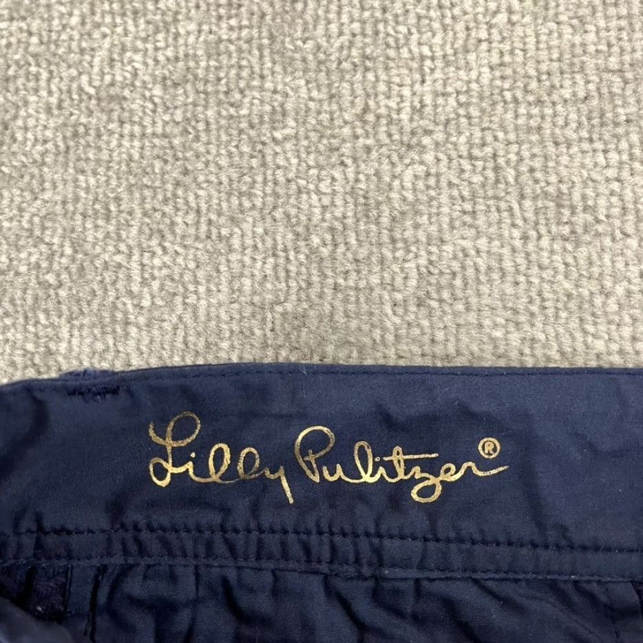 Lilly Pulitzer LILLY PULITZER Shorts Women Navy Blue THE CALLAHAN 5" 00 Preppy Beach Casual Workwear Pop Floral 5-Pocket Regular 100% Cotton Size 24" / US 00 / IT 34 - 2 Thumbnail