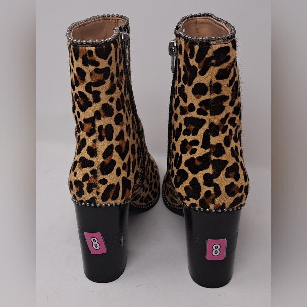 Coach NWT Coach Drea Ankle Boots Bootie Zip Shoes Heels Leopard C Size US 8 / IT 38 - 8 Thumbnail