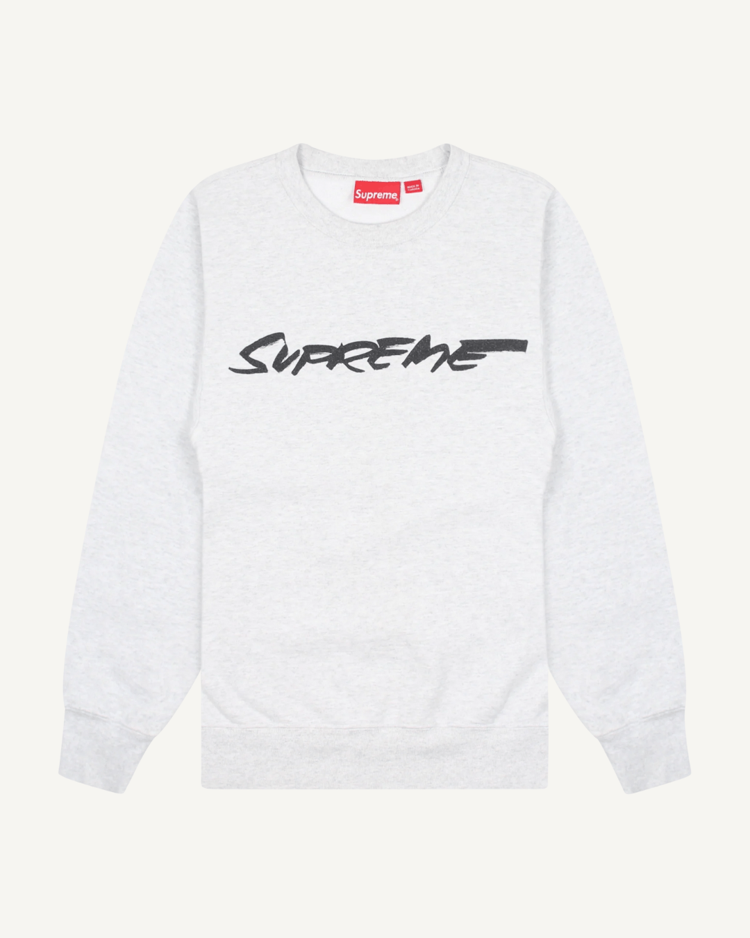 image of Supreme X Futura Crewneck Sweatshirt in Grey, Men's (Size Medium)