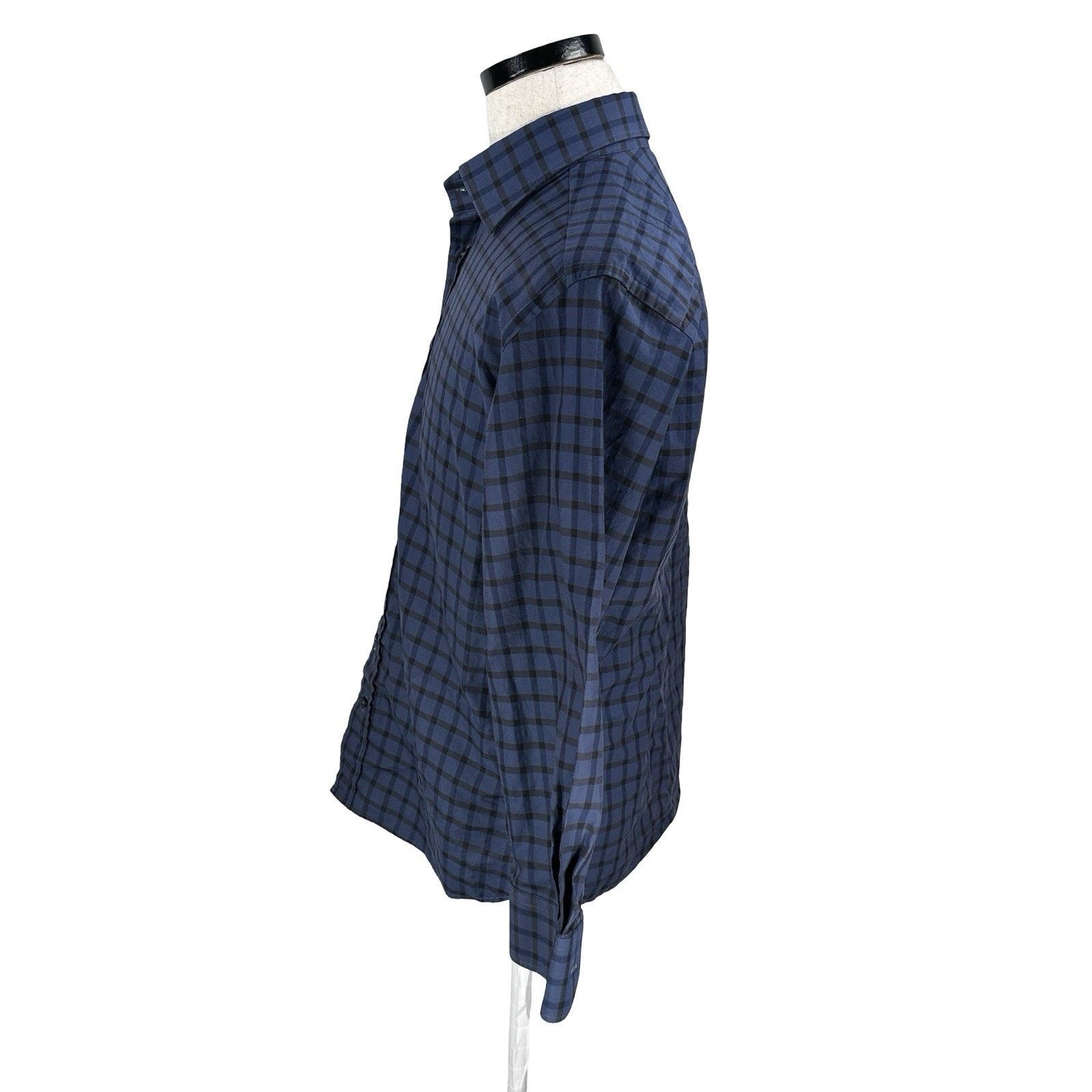 Etro Etro Shirt Men 42 Blue Checkered Cotton Long Sleeve Classic Size US L / EU 52-54 / 3 - 4 Thumbnail