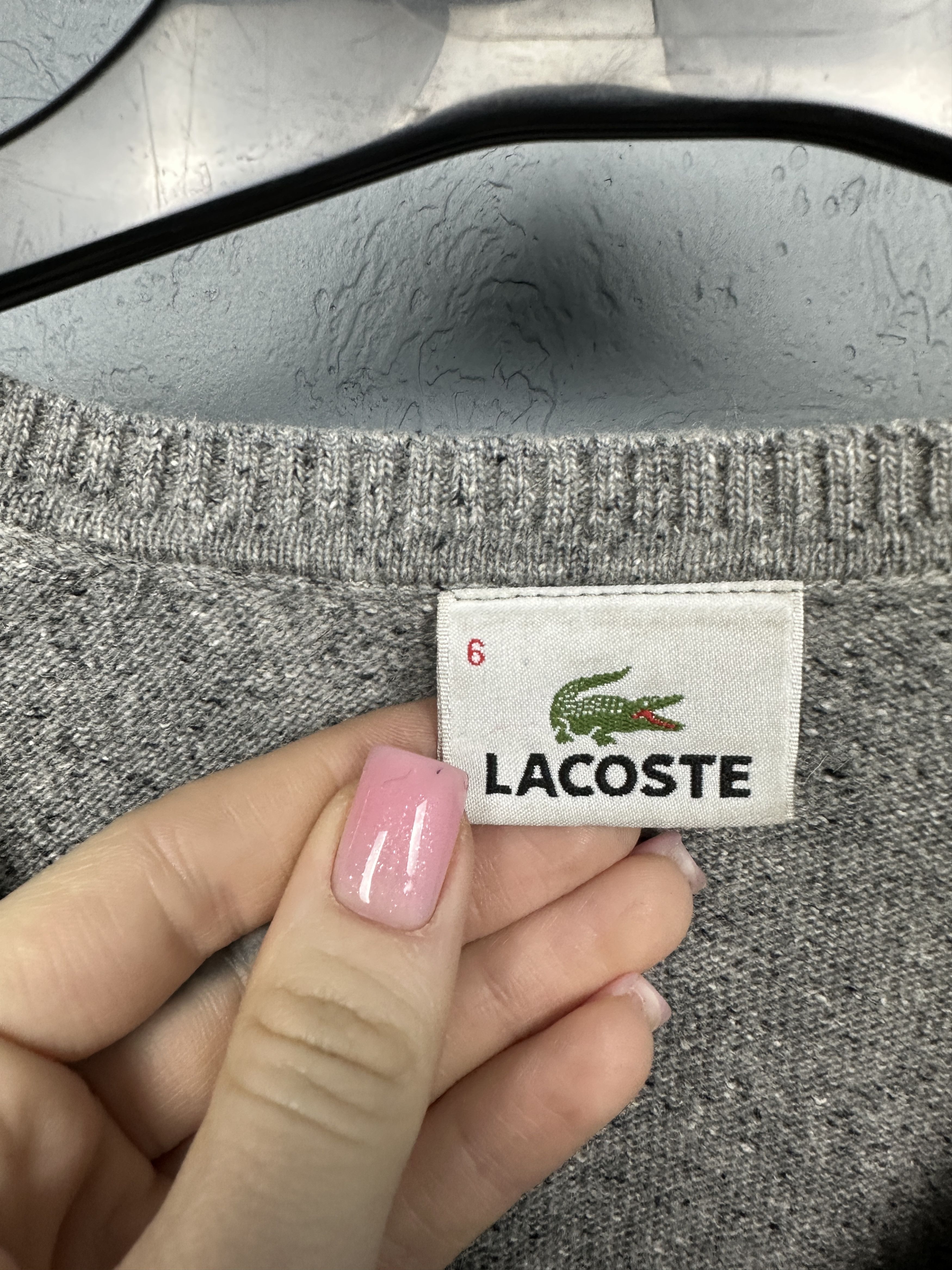 Lacoste Lacoste Mens V-Neck Wool Sweater Size US XL / EU 56 / 4 - 4 Thumbnail