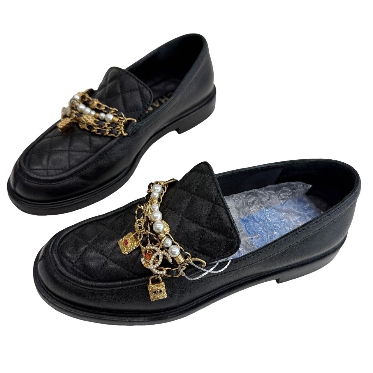 Chanel Chanel Quilted Chain Loafers Size 36.5 Size US 6.5 / IT 36.5 - 1 Thumbnail