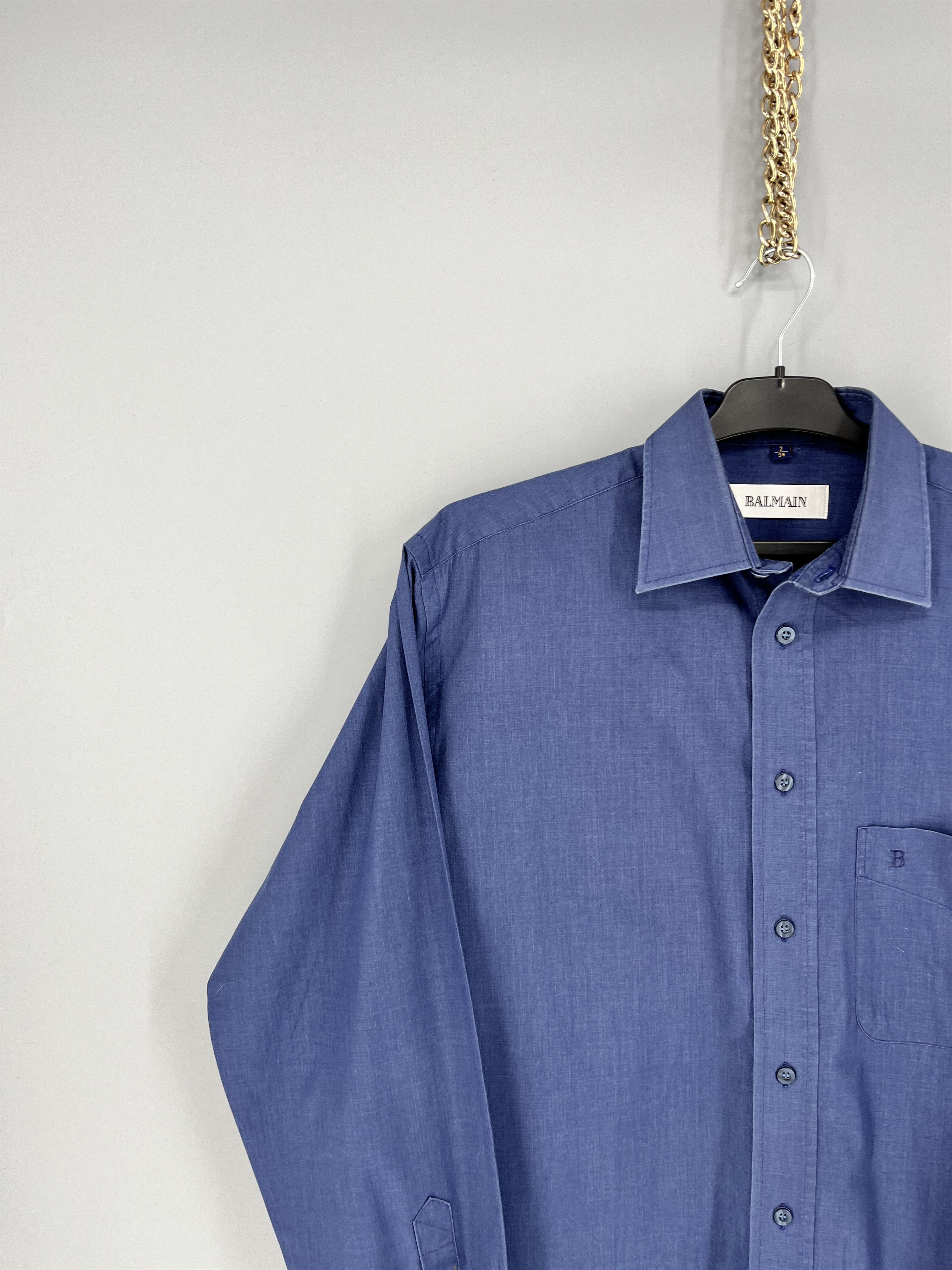 Balmain Vintage 90s Balmain Homme Retro Shirt Button Italy Size US S / EU 44-46 / 1 - 4 Thumbnail